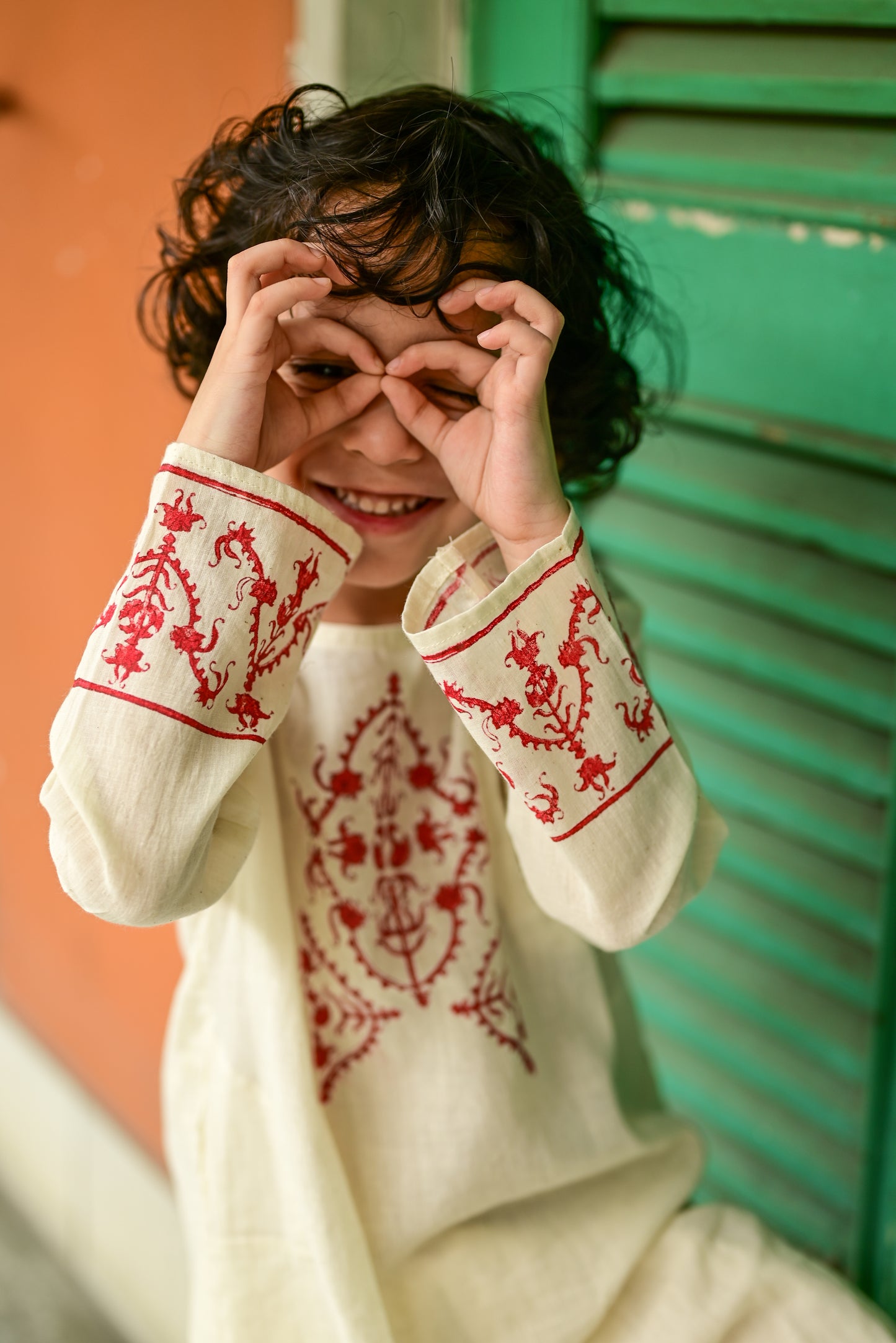 LAAL SADA KIDS KURTA- DHUTI SET