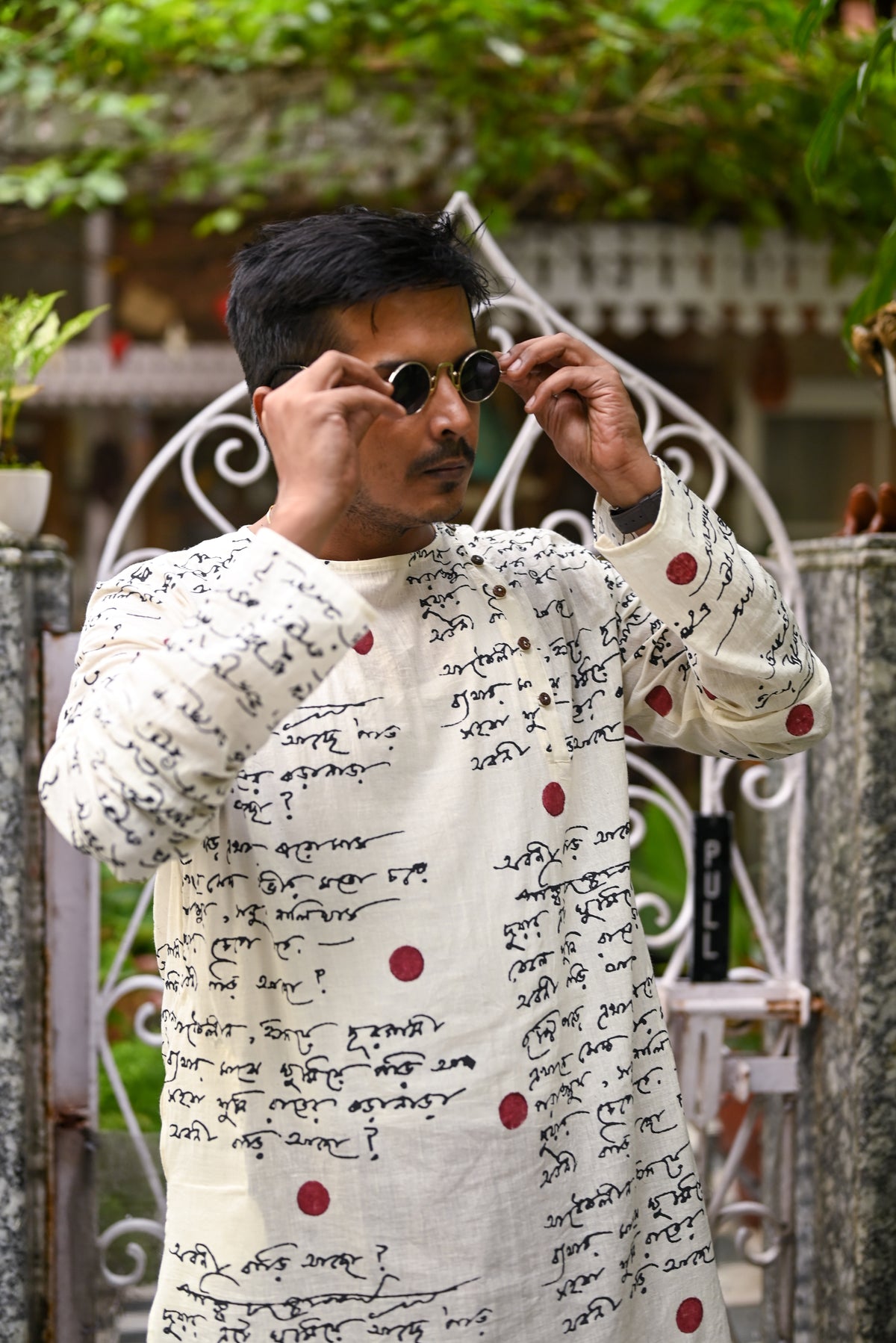 ABANI BLOCK PRINTED COTTON KURTA