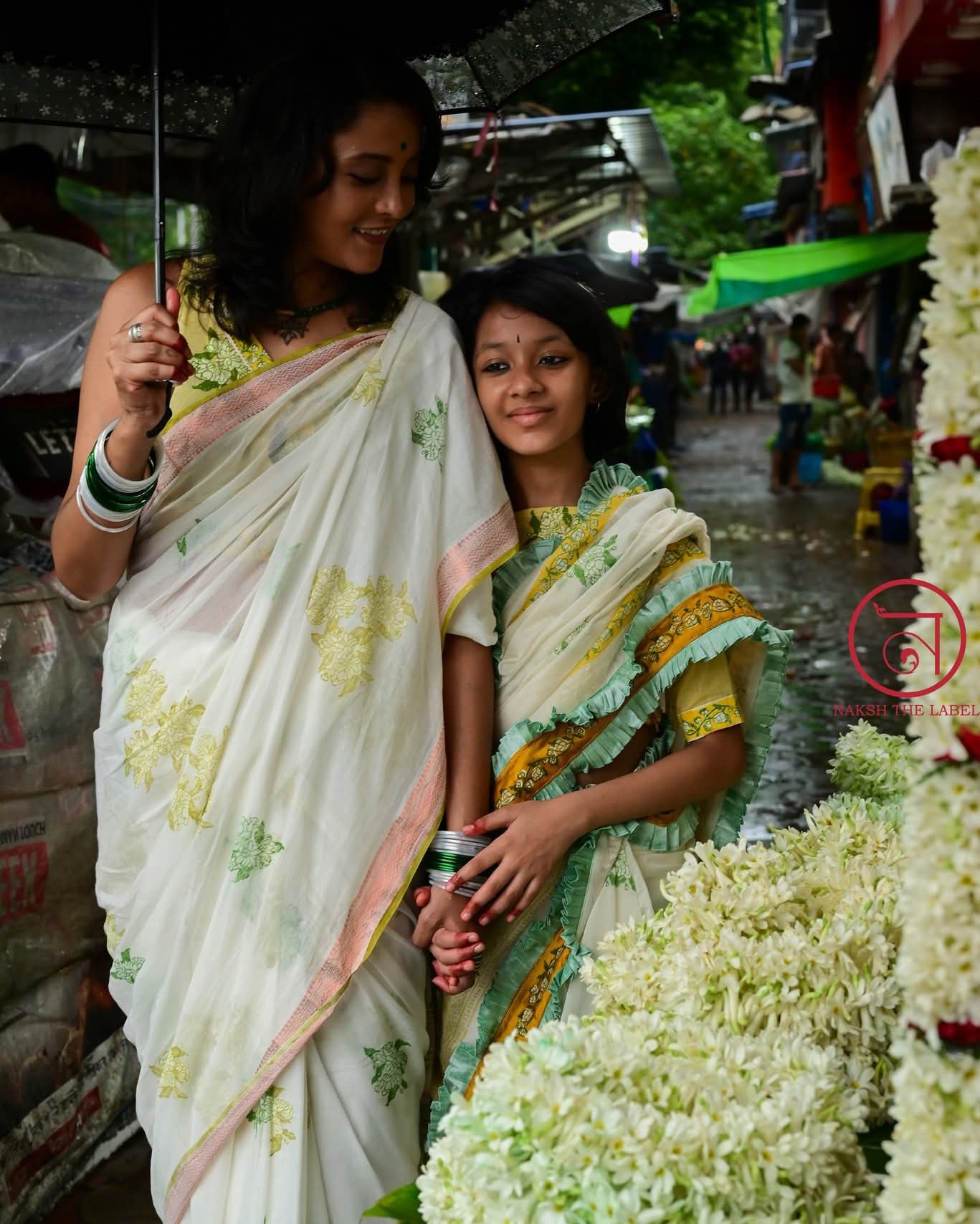 MOGRA HAND BLOCK PRINTED COTTON SAREE