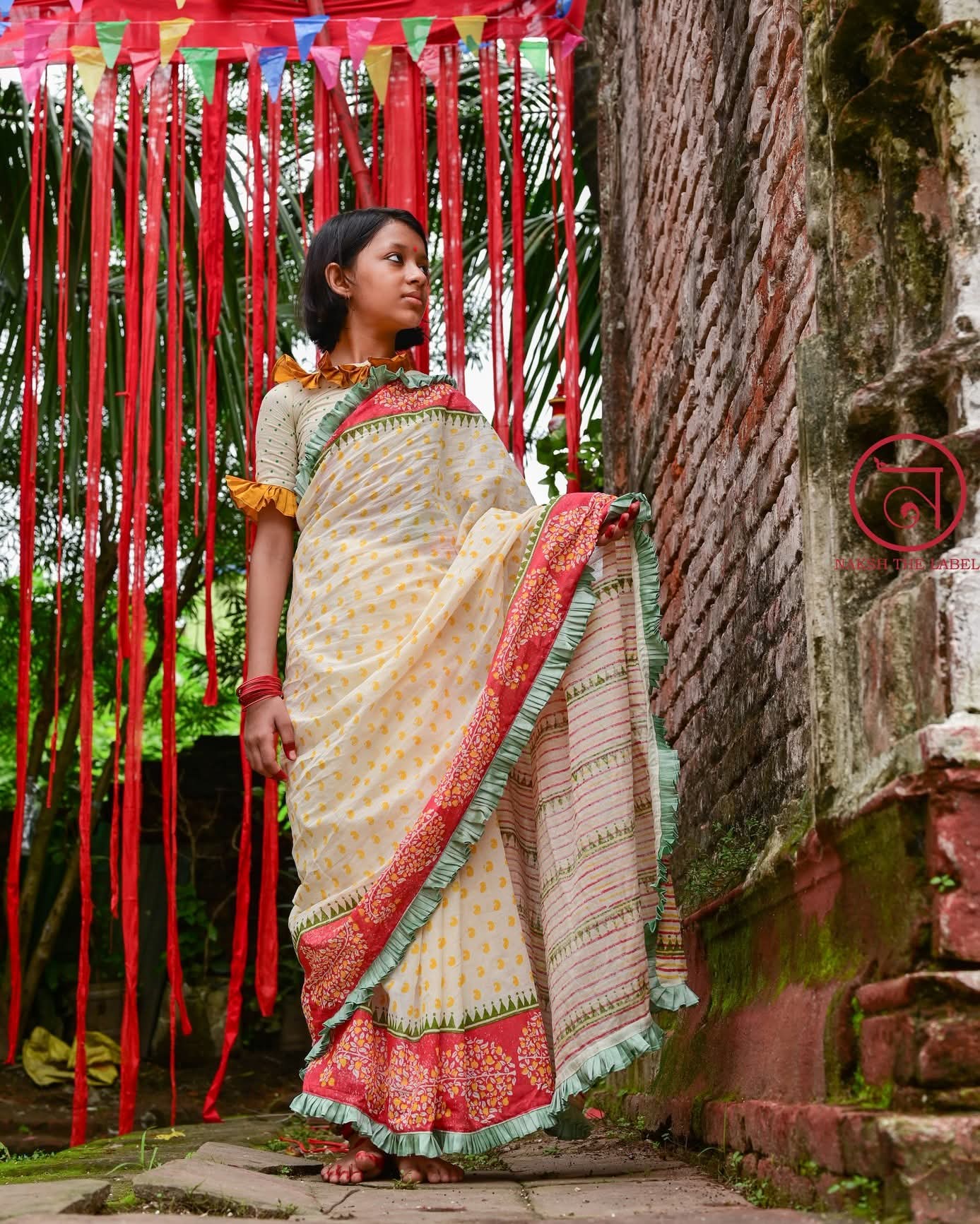 AMRAPALI BLOCK PRINTED KIDS SAREE