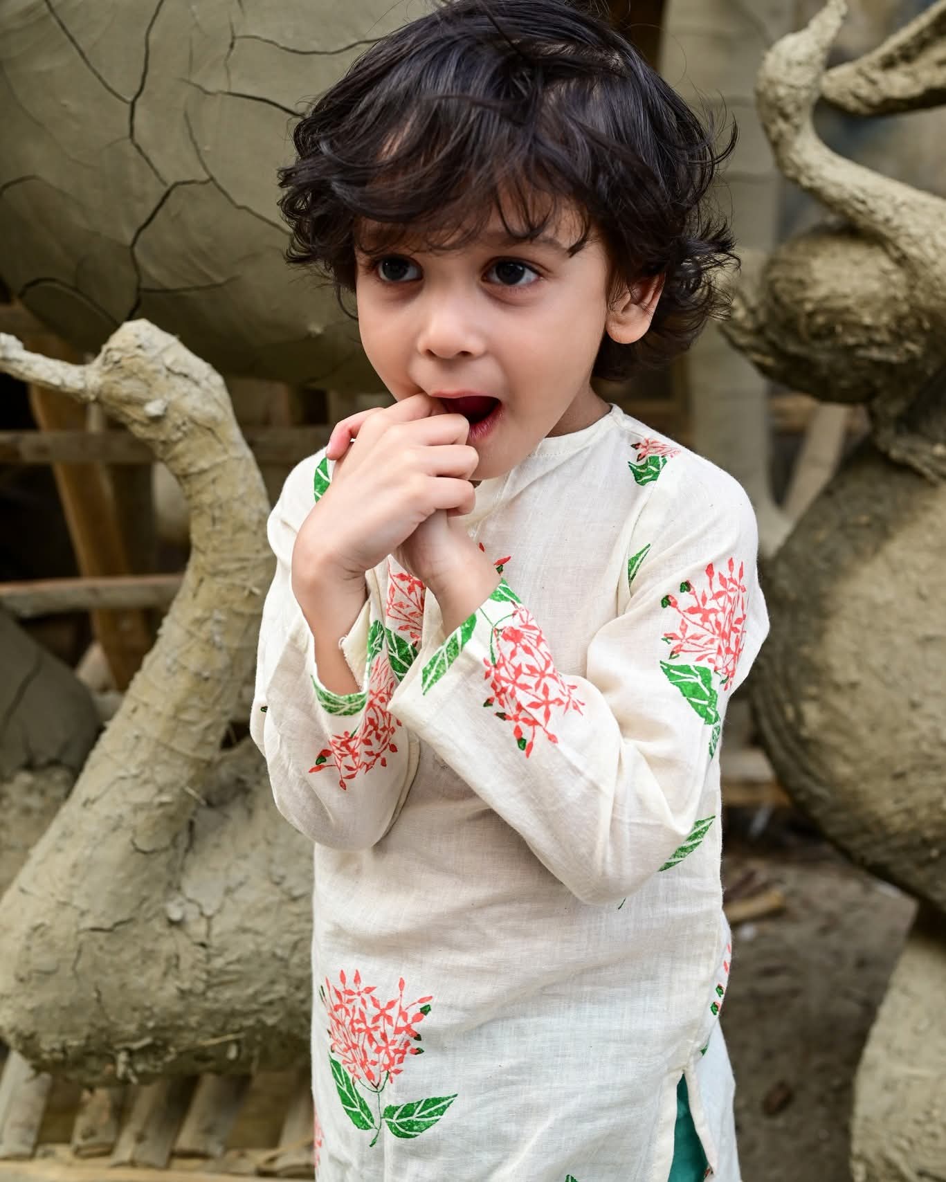 RONGON PHOOL KIDS KURTA-DHUTI SET