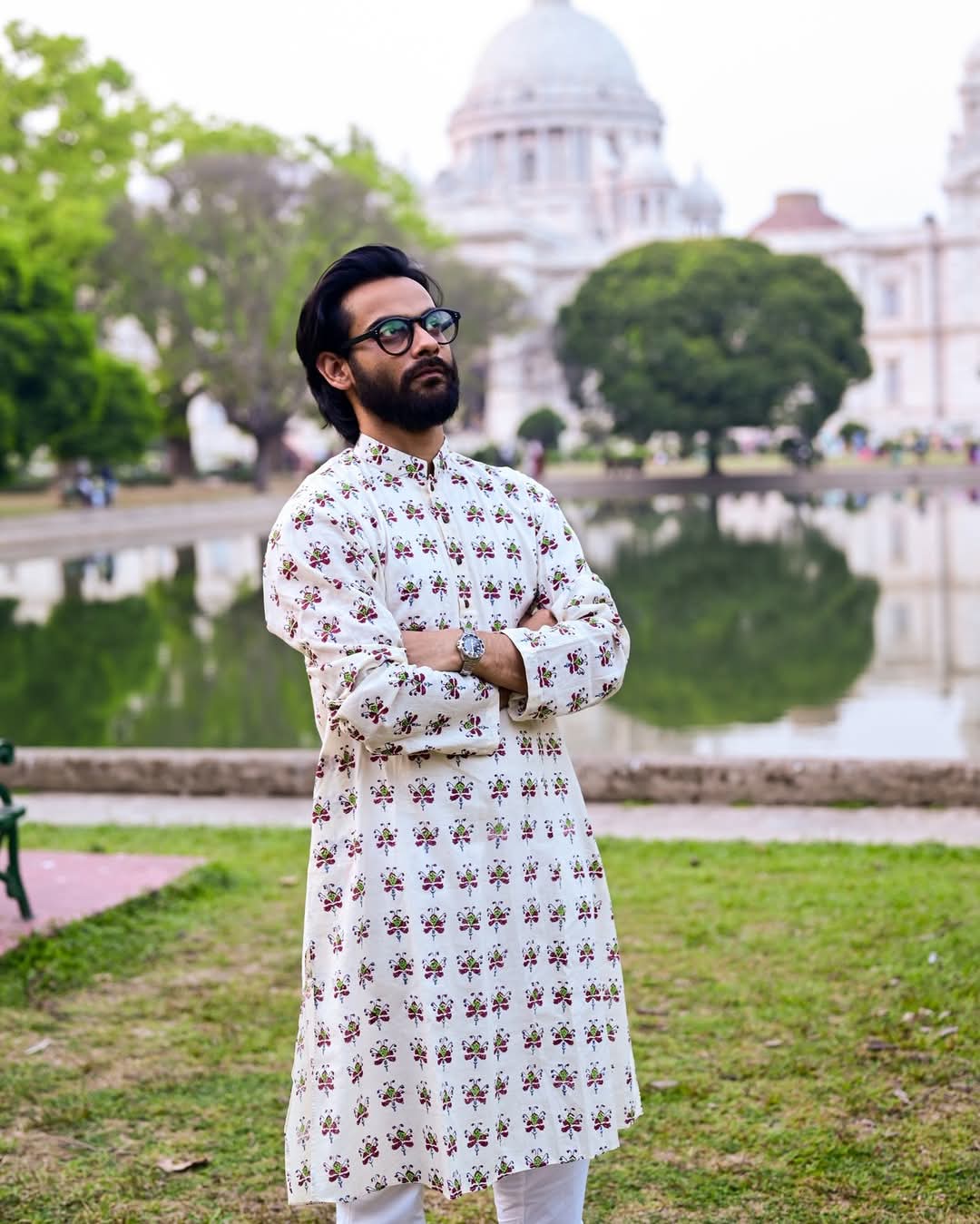 GULMOHOR BLOCK PRINTED COTTON KURTA