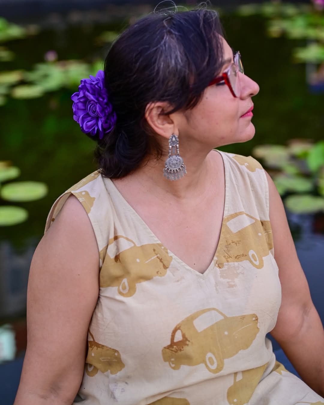 Beige Holud Taxi A-LINE DRESS