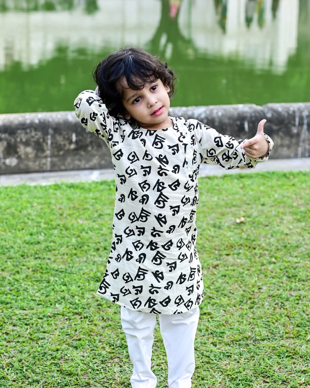 BORNOMALA Kids Kurta- Pajama set