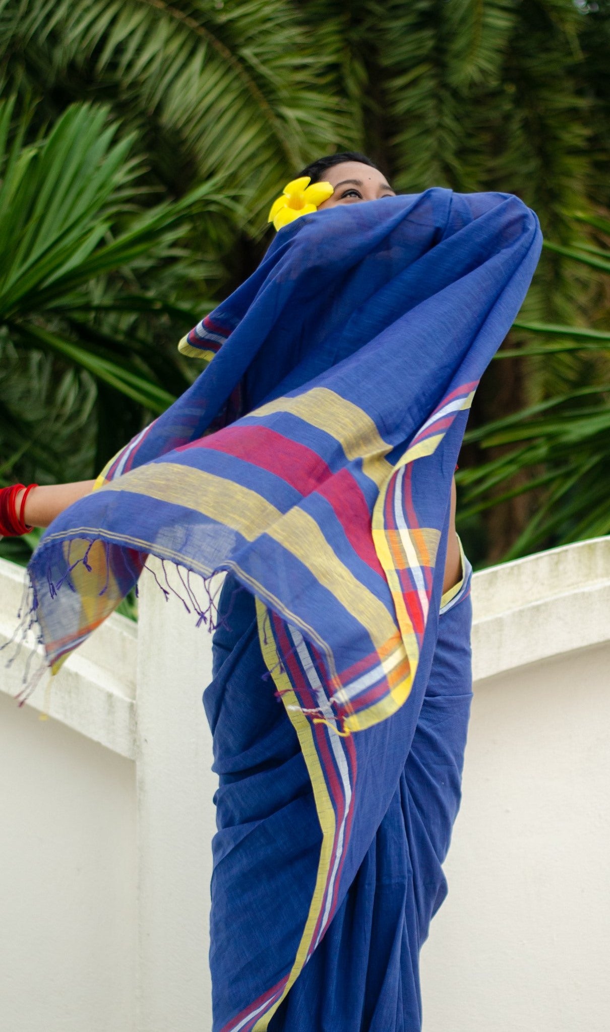 AADRITA BLUE - HANDLOOM COTTON SAREE
