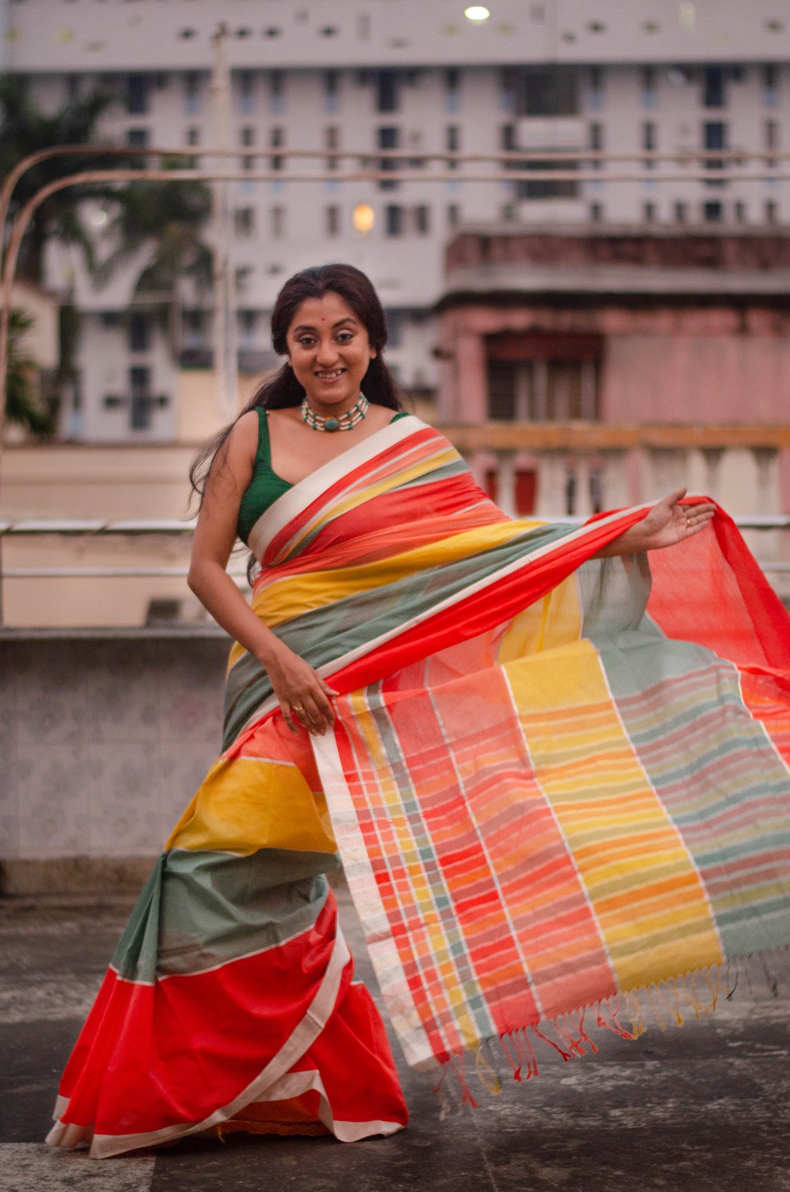 CHINAR 001 - MAHESWARI SILK COTTON SAREE