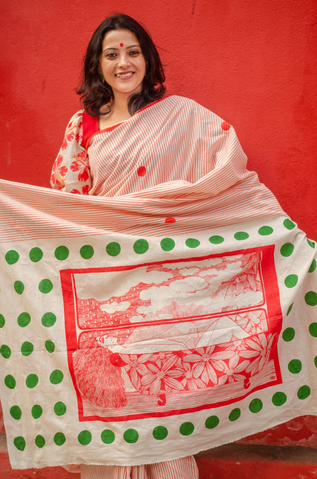 MUSAFIR-HANDWOVEN COTTON SAREE