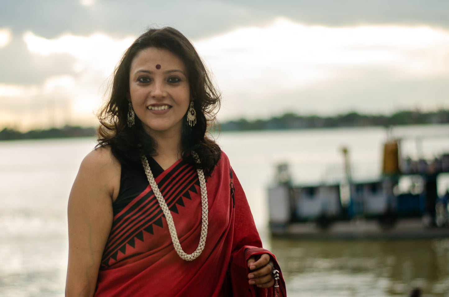 KAALI 006 - HANDLOOM HAND BLOCK PRINT COTTON SAREE