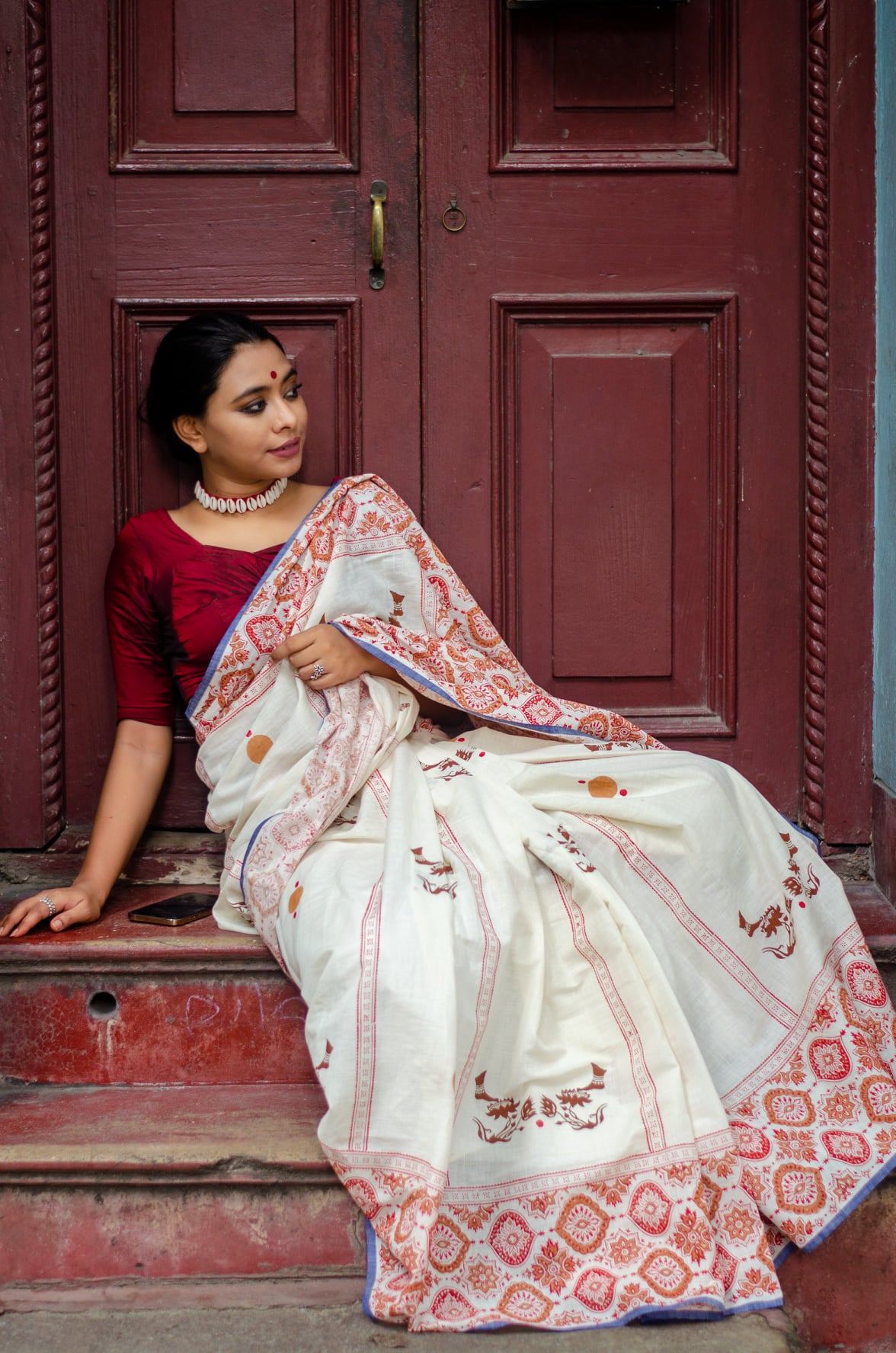 NAARI-HANDWOVEN COTTON SAREE