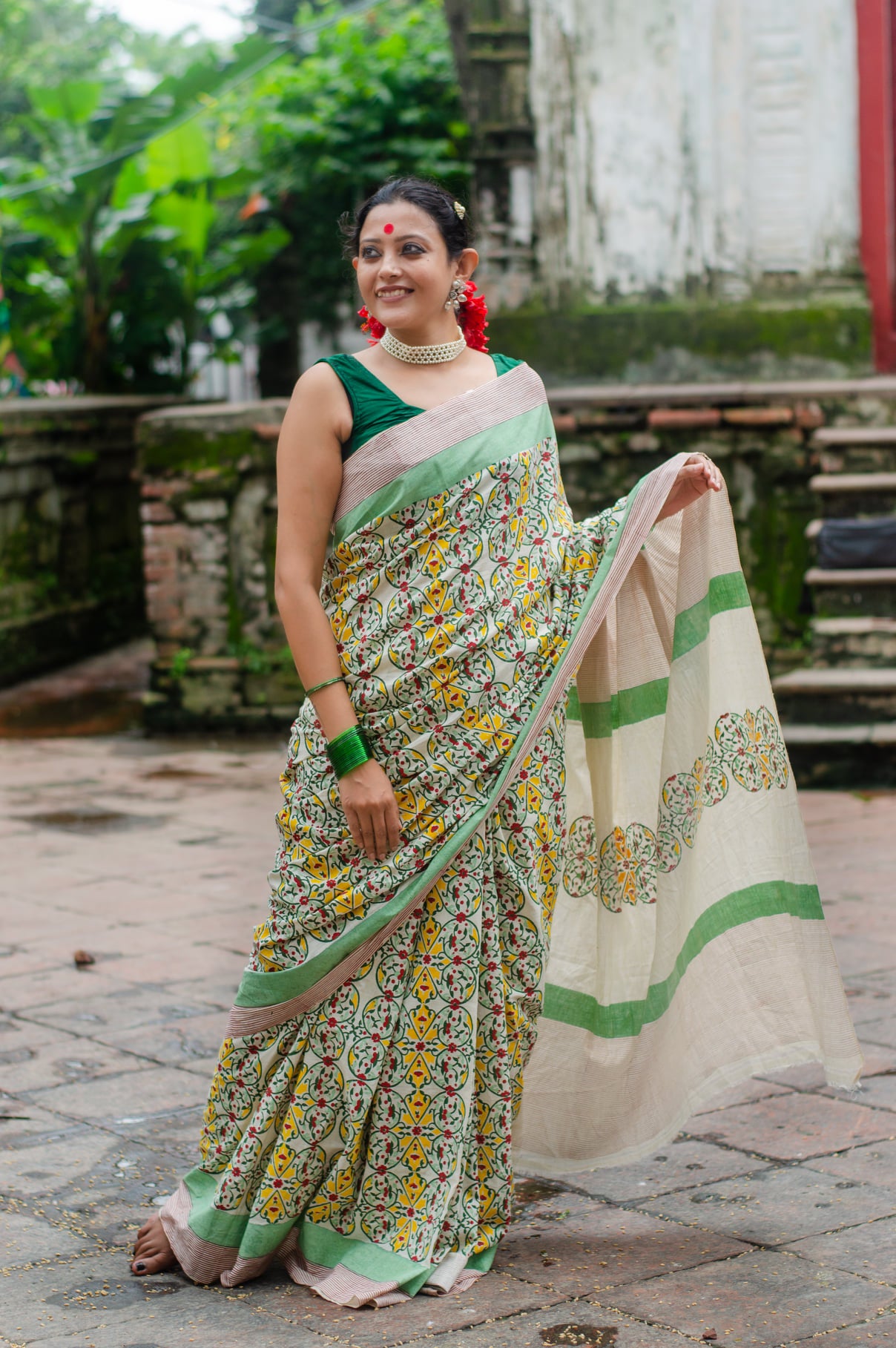 MEHFUZ 003-HANDWOVEN COTTON SAREE