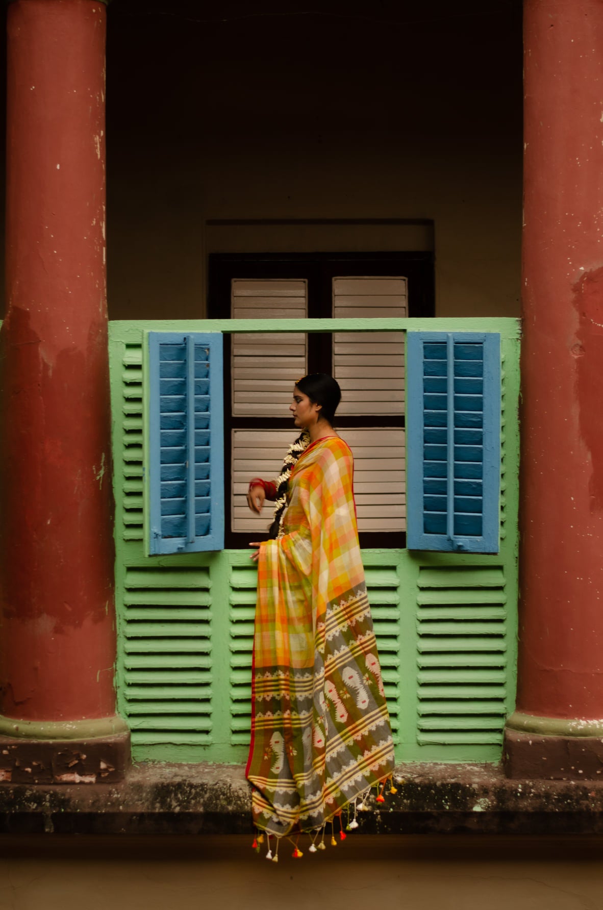 COLOURED DREAM 001 - HANDLOOM HANDWOVEN JAMDANI SAREE