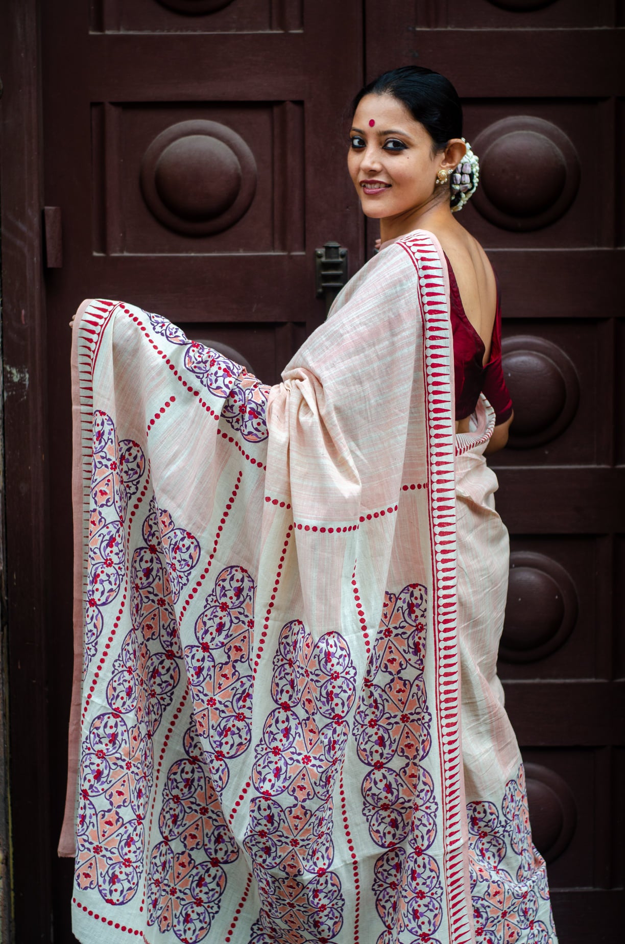 MEHFUZ 004- HANDWOVEN COTTON SAREE