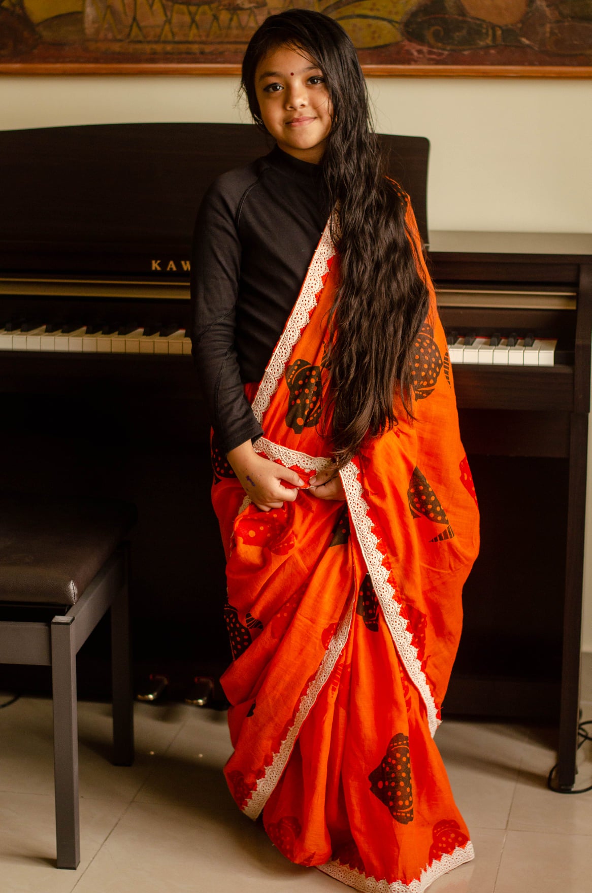 PUFFER FISH KIDS SAREE