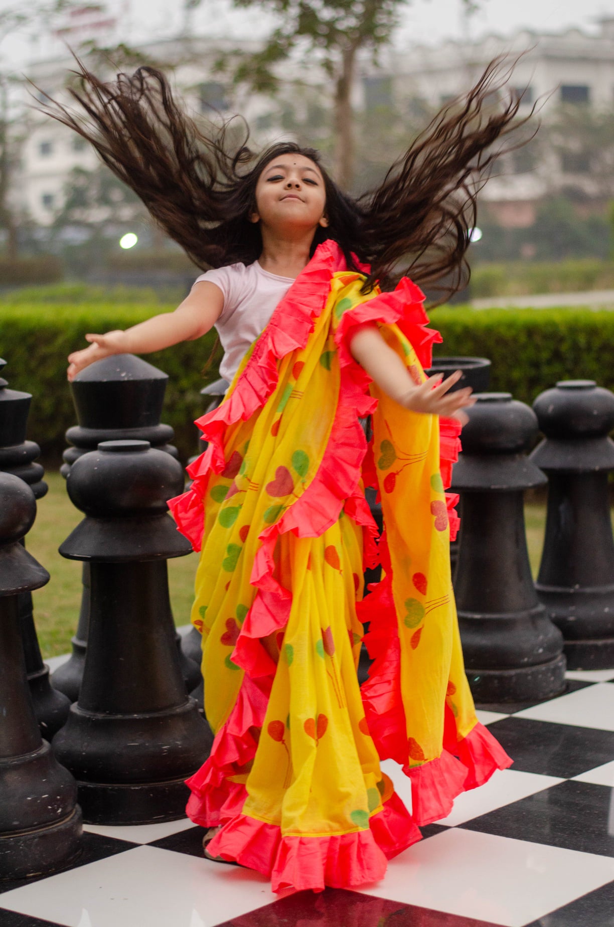 BALLOON - PRINTED KID SAREE
