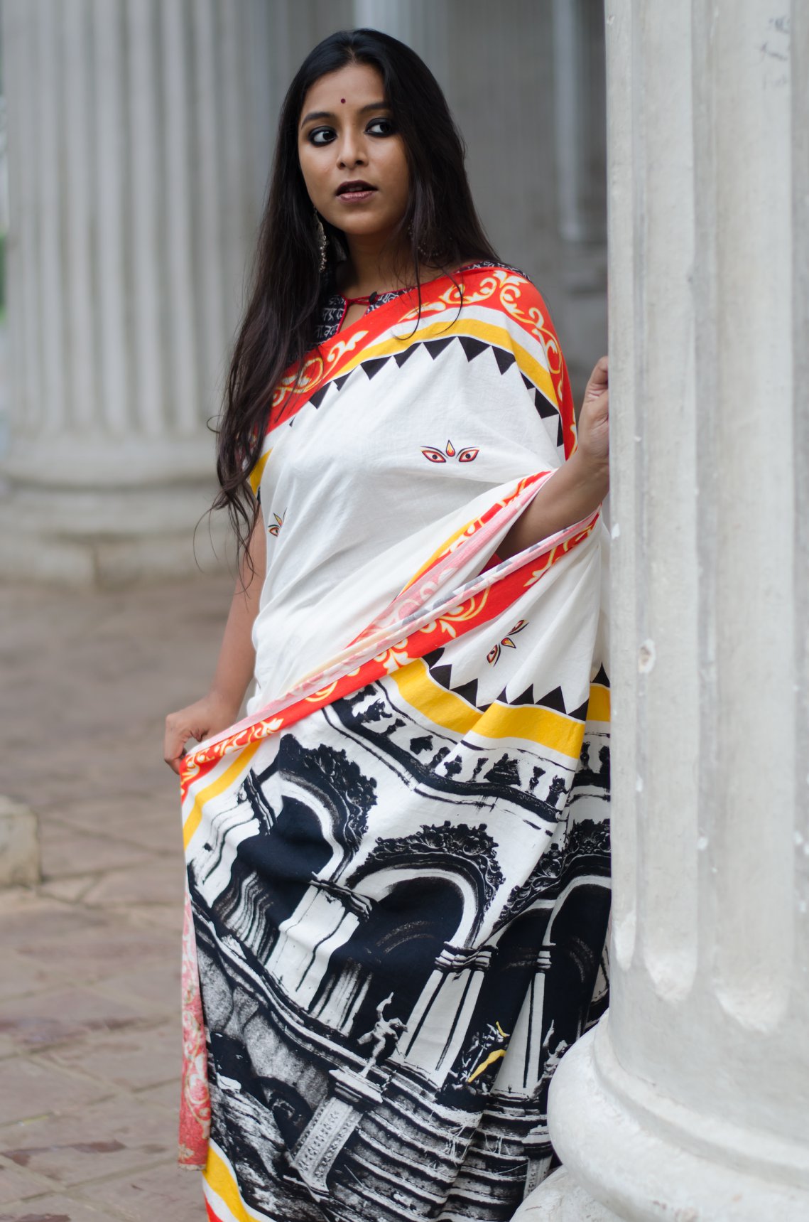 DURGA DALAN 001 - DIGITAL PRINTED SAREE