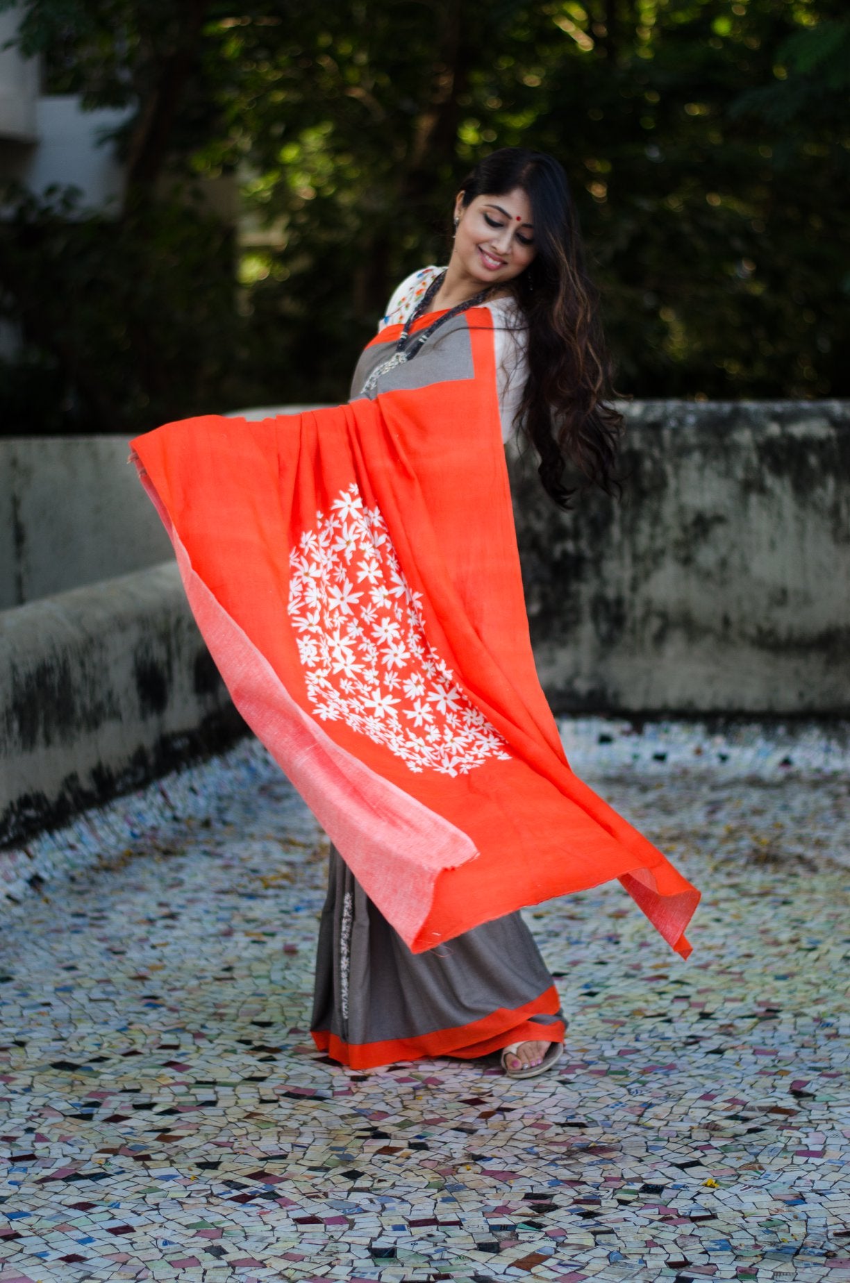 PARIJAT/SHIULI DIGITAL PRINT SAREE 001