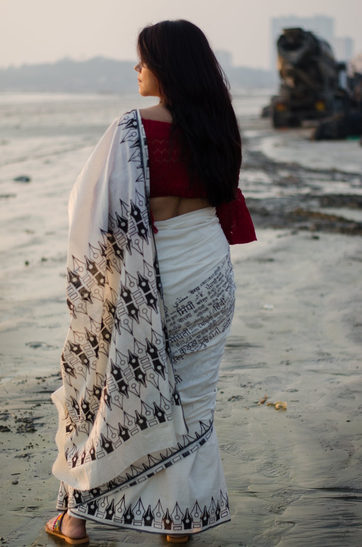 MATRIBHASHA 001-HANDWOVEN COTTON SAREE