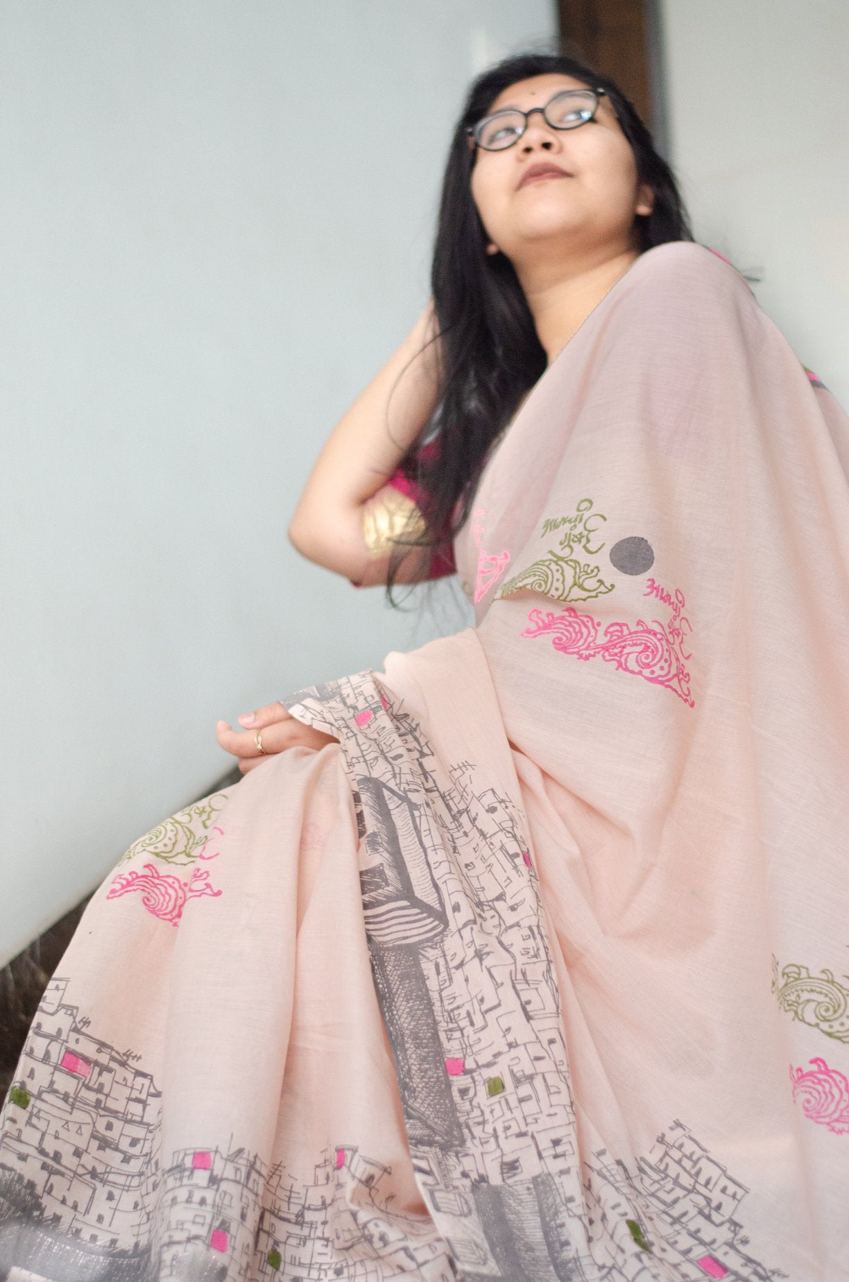 MUMBAI 003-MULMUL COTTON HAND BLOCK PRINTED