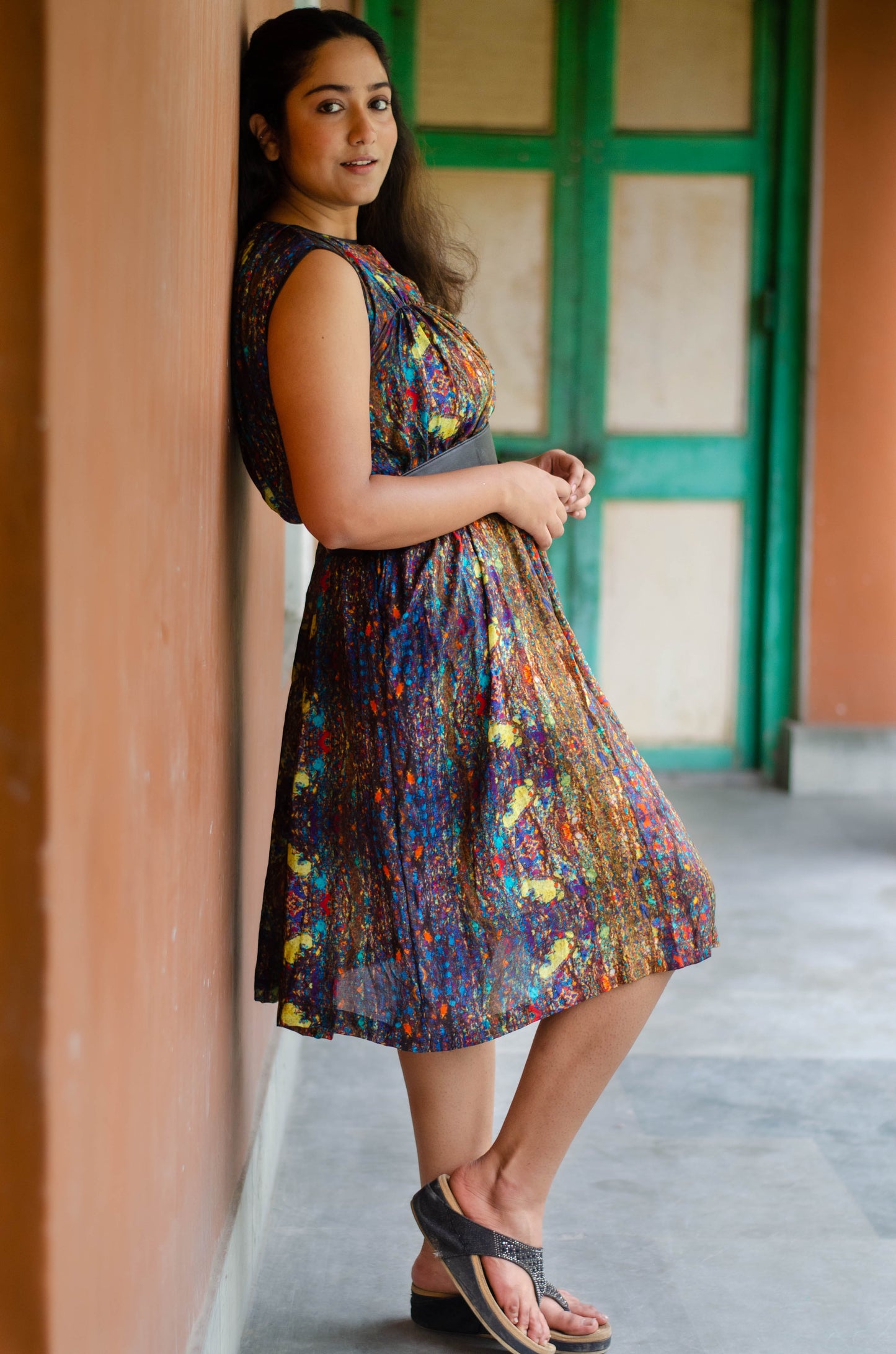 KHUDA COTTON SILK DRESS