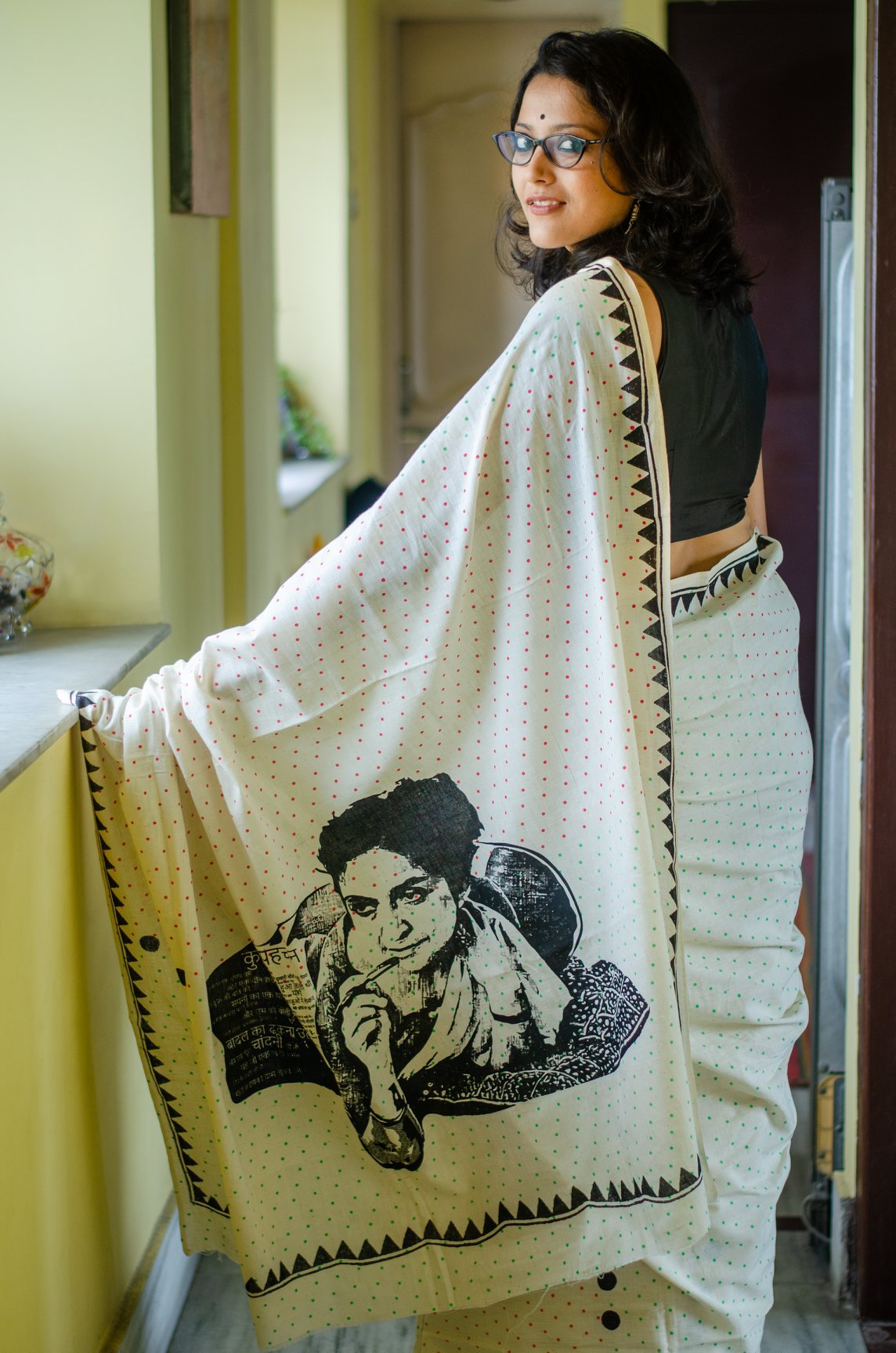 AMRITA PRITAM 002 - HANDWOVEN COTTON SAREE