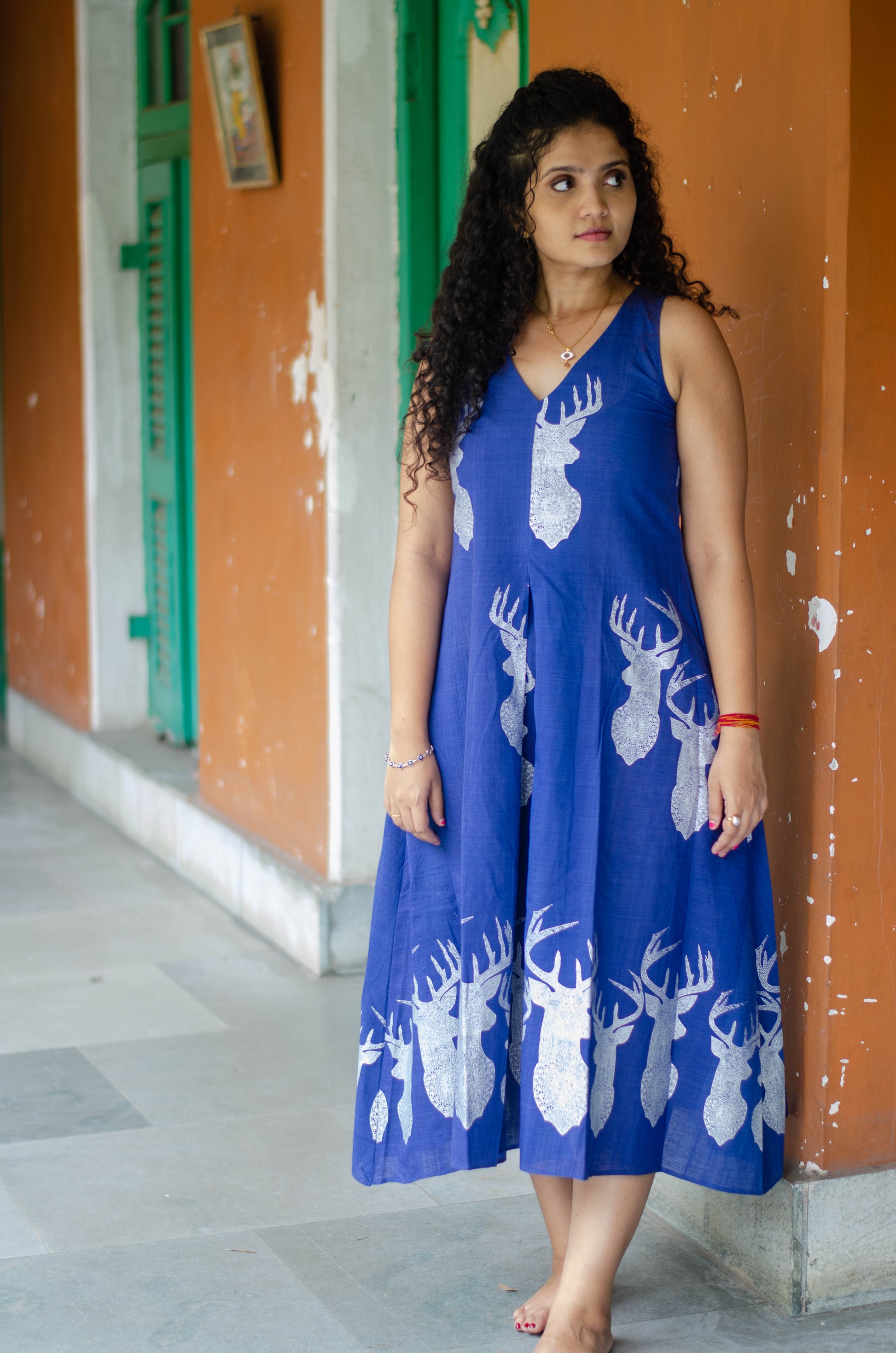 handloom cotton dress ADVA DRESS IN HANDLOOM COTTON MUSLIN