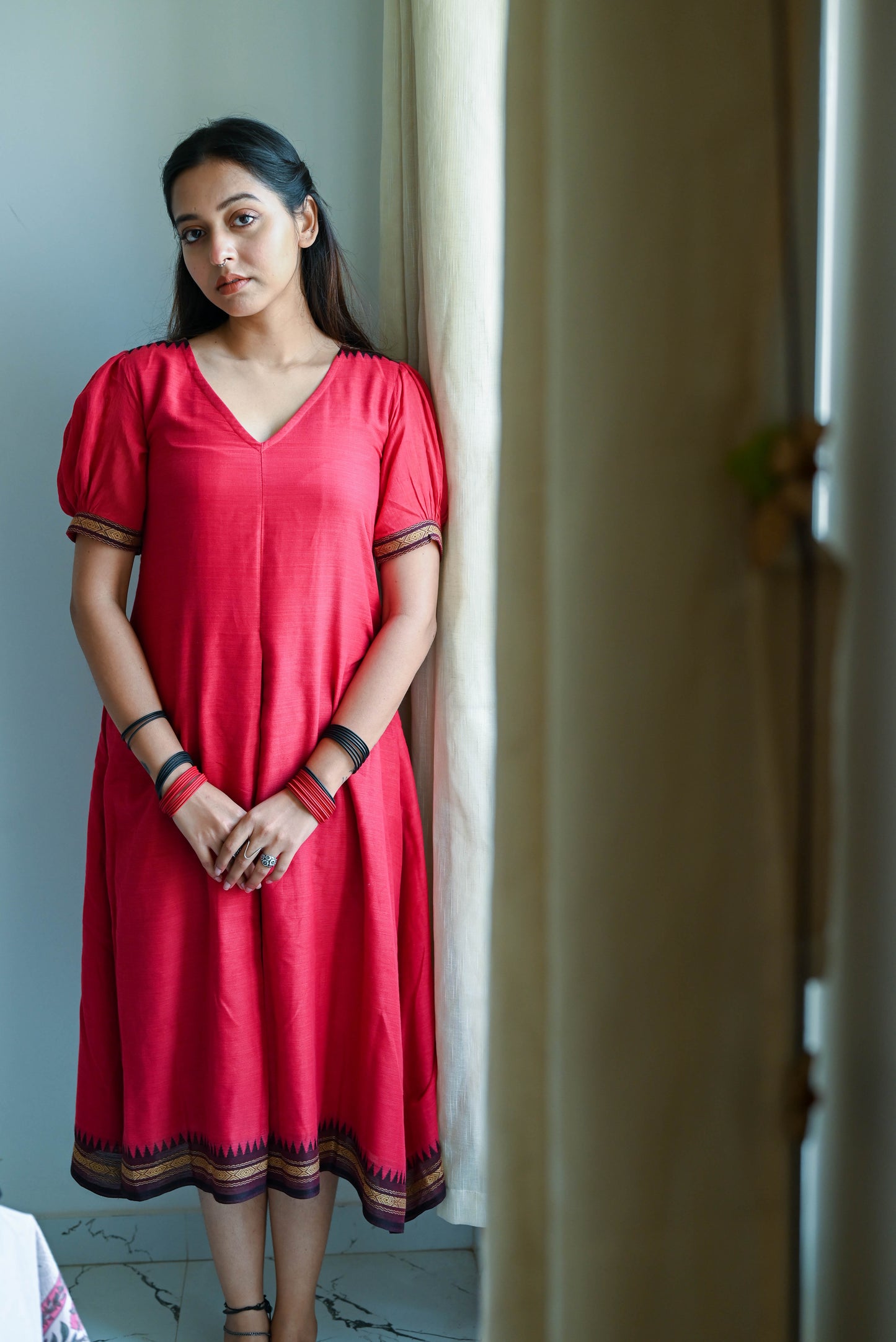 LAAL DHONEKHALI DRESS