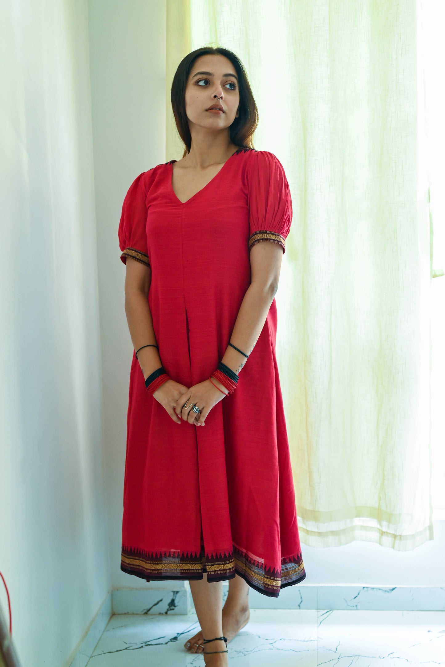 LAAL DHONEKHALI DRESS