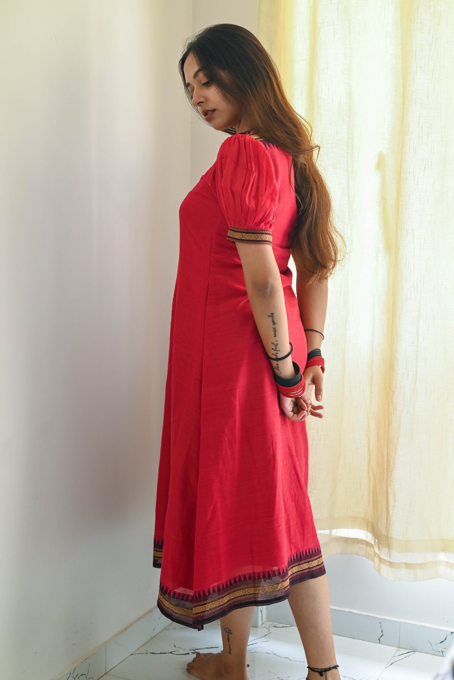 LAAL DHONEKHALI DRESS