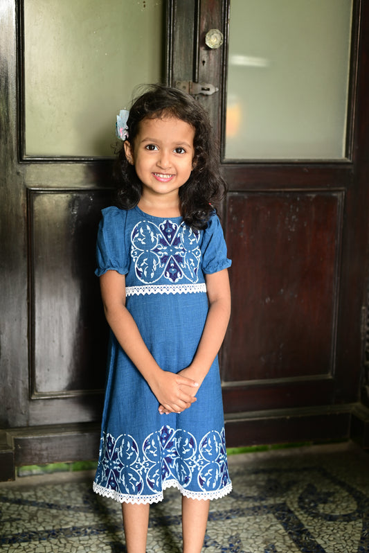 INDIGO BLUE MEHFUZ FROCK