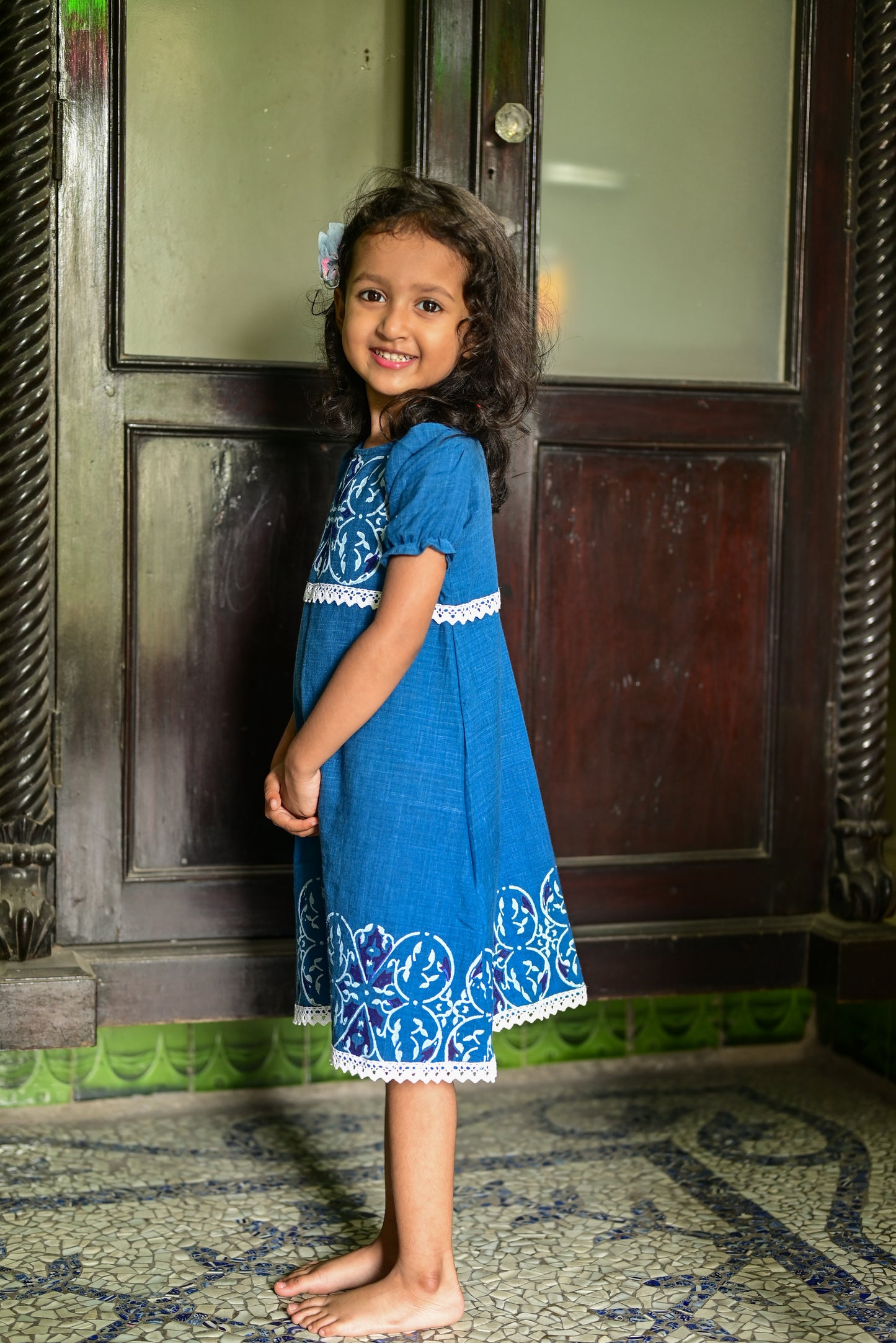INDIGO BLUE MEHFUZ FROCK