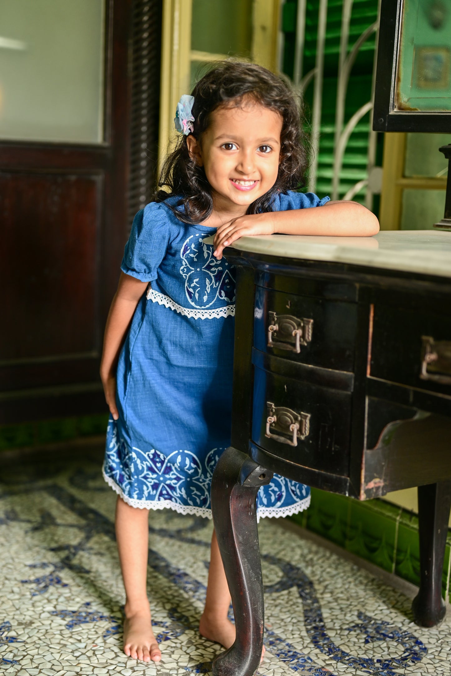 INDIGO BLUE MEHFUZ FROCK