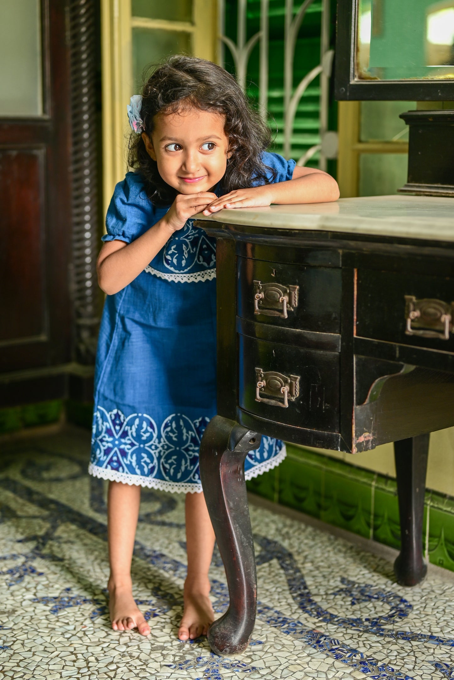 INDIGO BLUE MEHFUZ FROCK