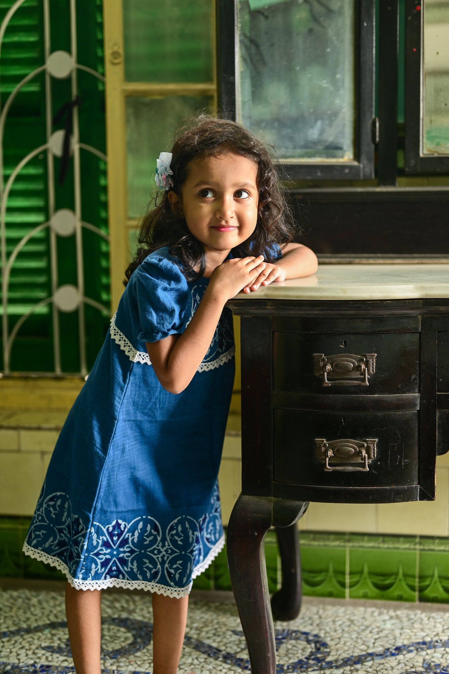 INDIGO BLUE MEHFUZ FROCK