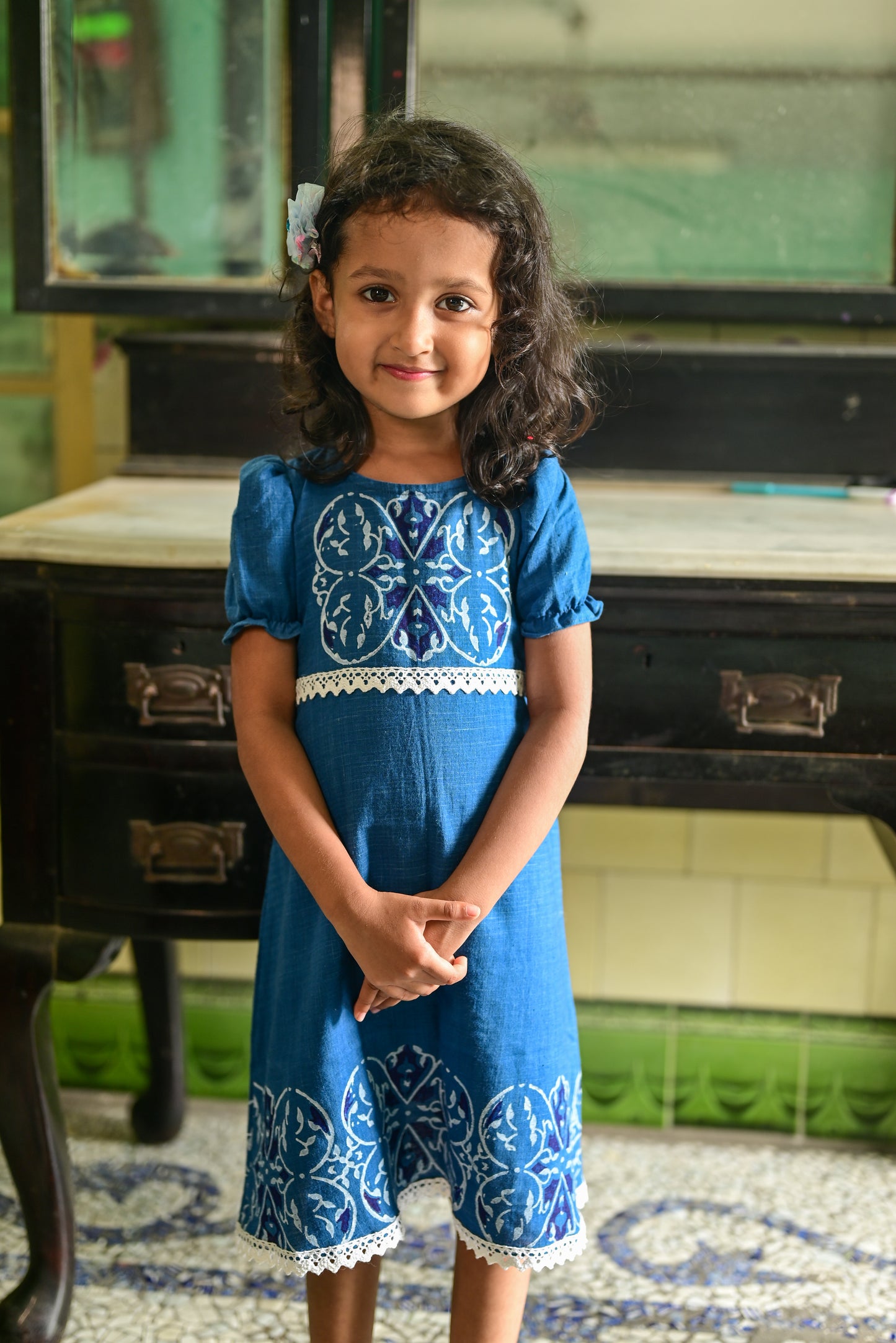 INDIGO BLUE MEHFUZ FROCK