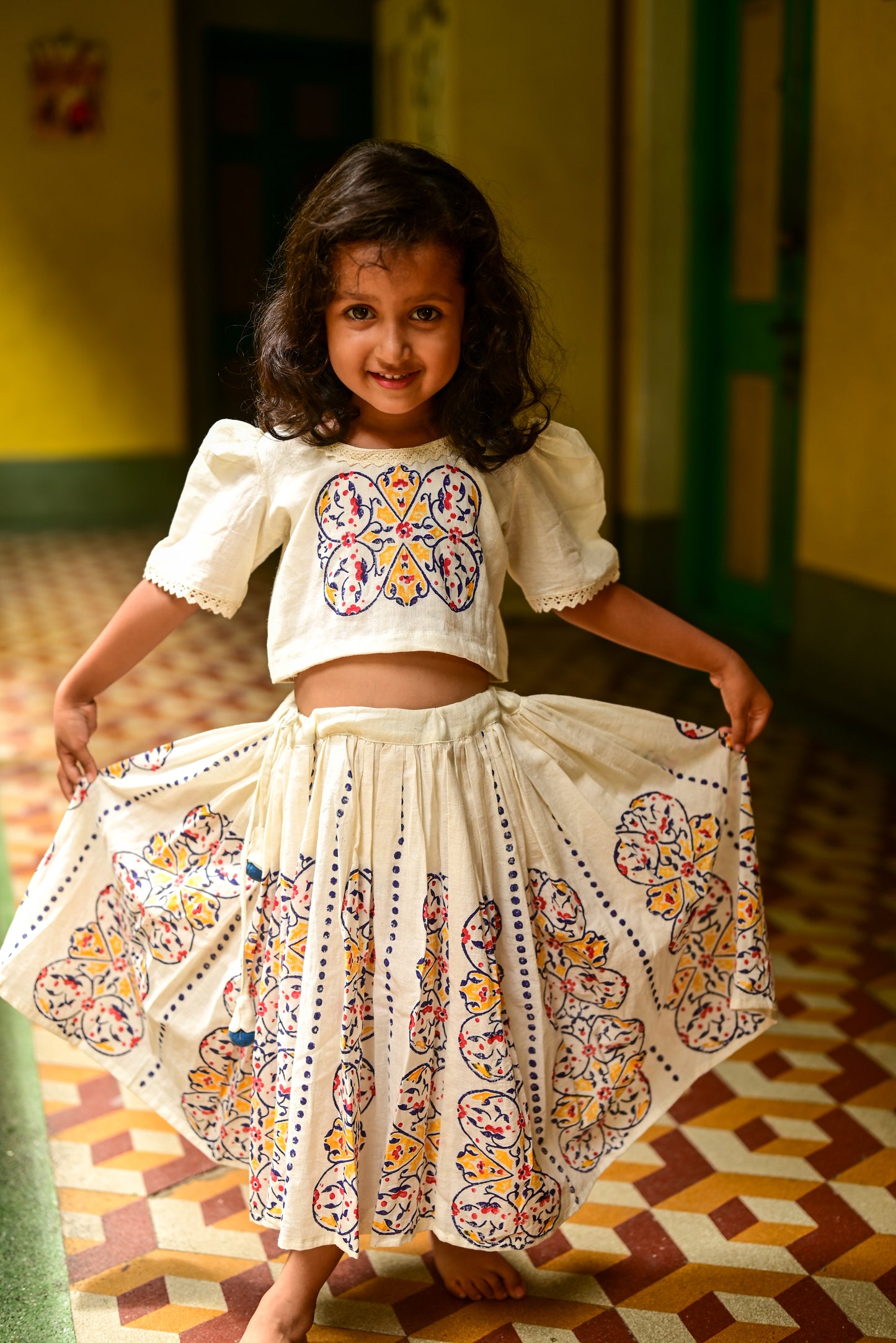 MEHFUZ SKIRT-TOP SET