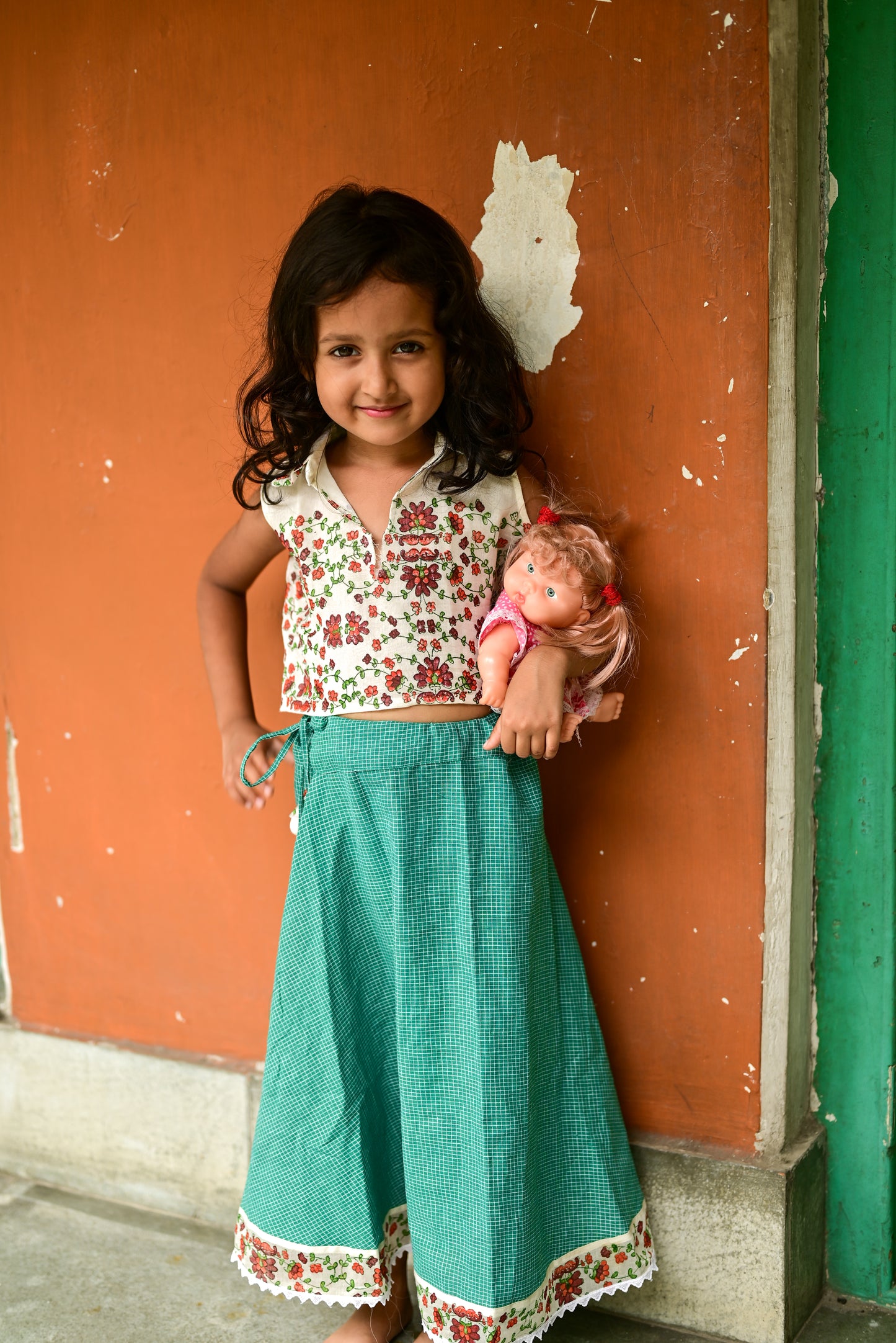 KASHMIRI GUL PRINTED SKIRT-TOP SET