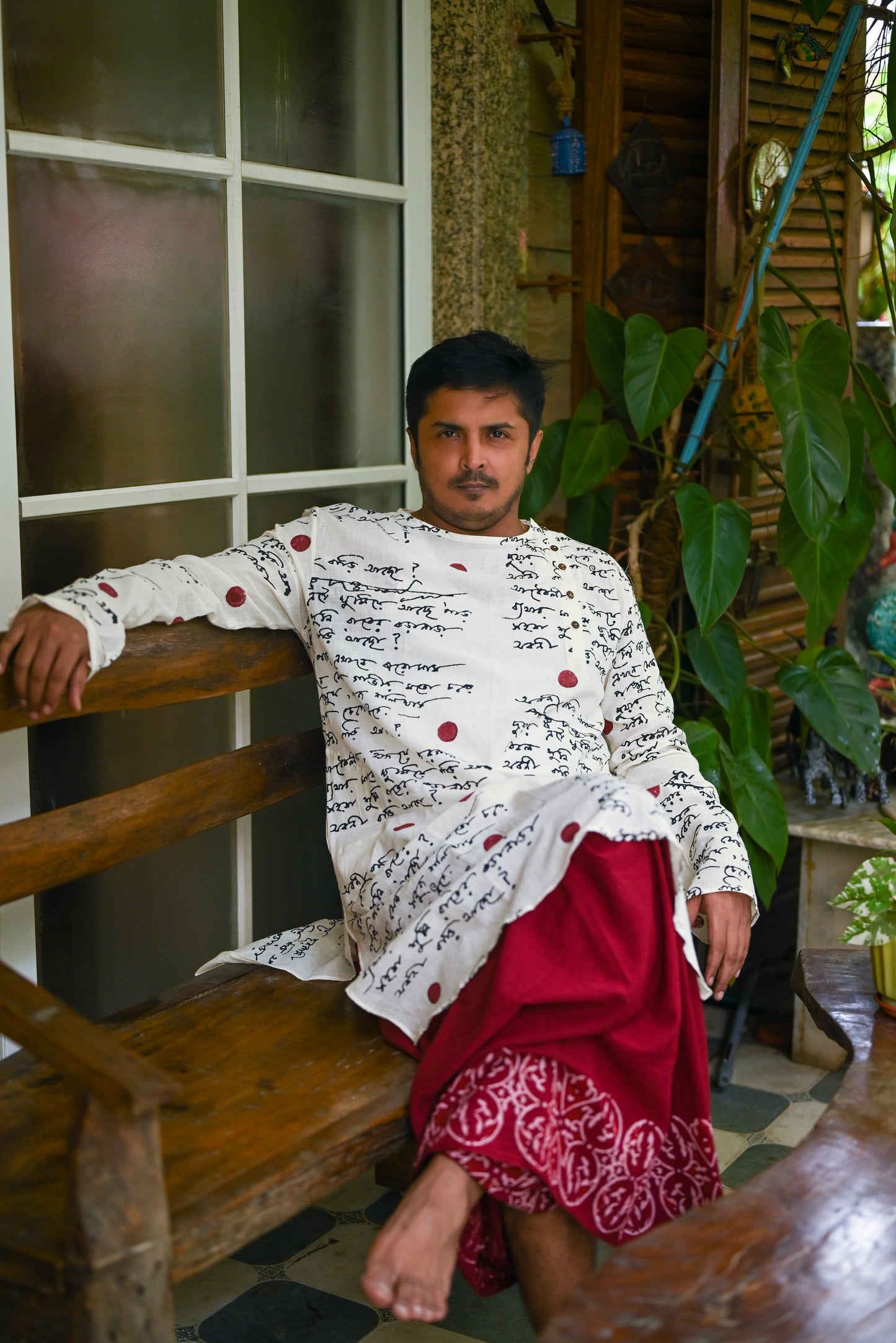 ABANI BLOCK PRINTED COTTON KURTA