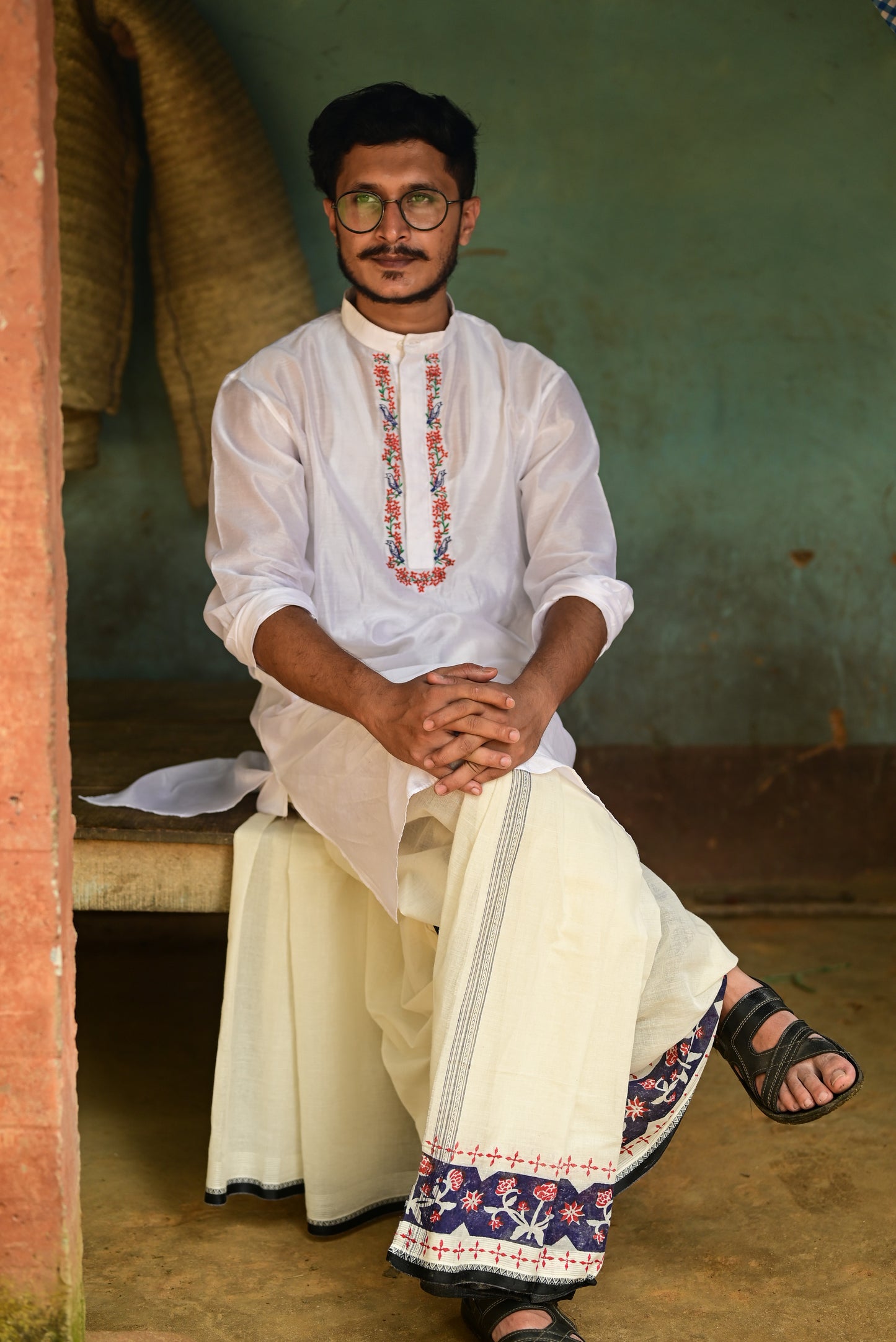 RONGON HAND BLOCK PRINTED DHUTI