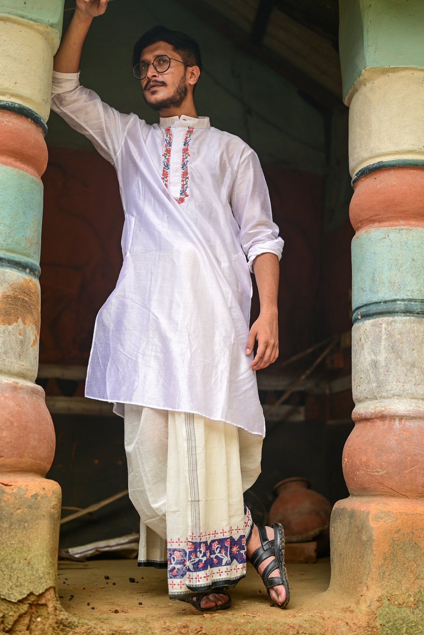 RONGON HAND BLOCK PRINTED DHUTI