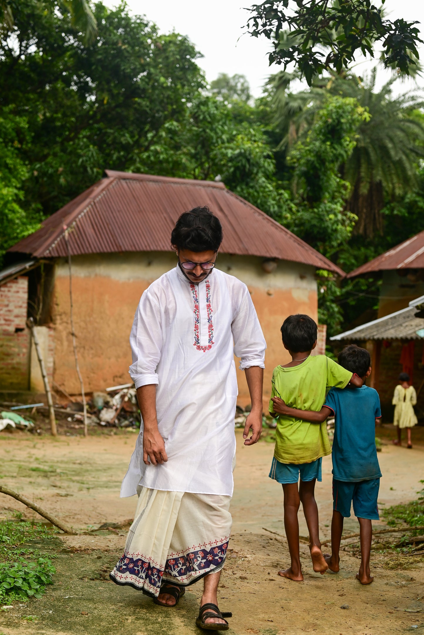 RONGON HAND BLOCK PRINTED DHUTI