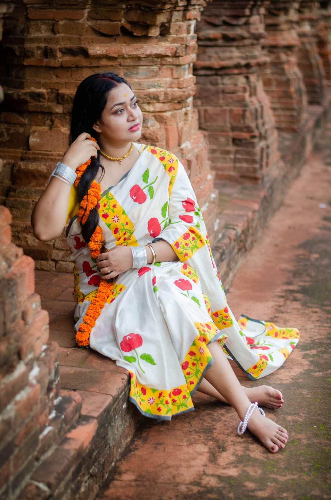 GOLAPBALA HAND BLOCK PRINTED SAREE