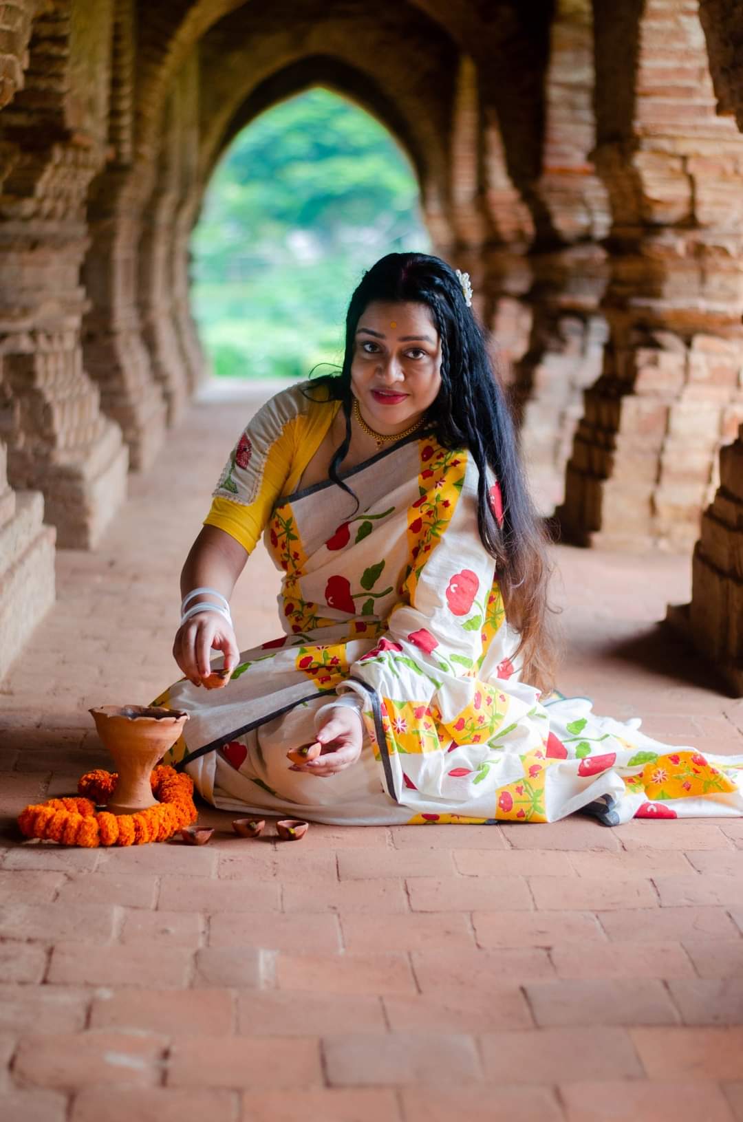 GOLAPBALA HAND BLOCK PRINTED SAREE