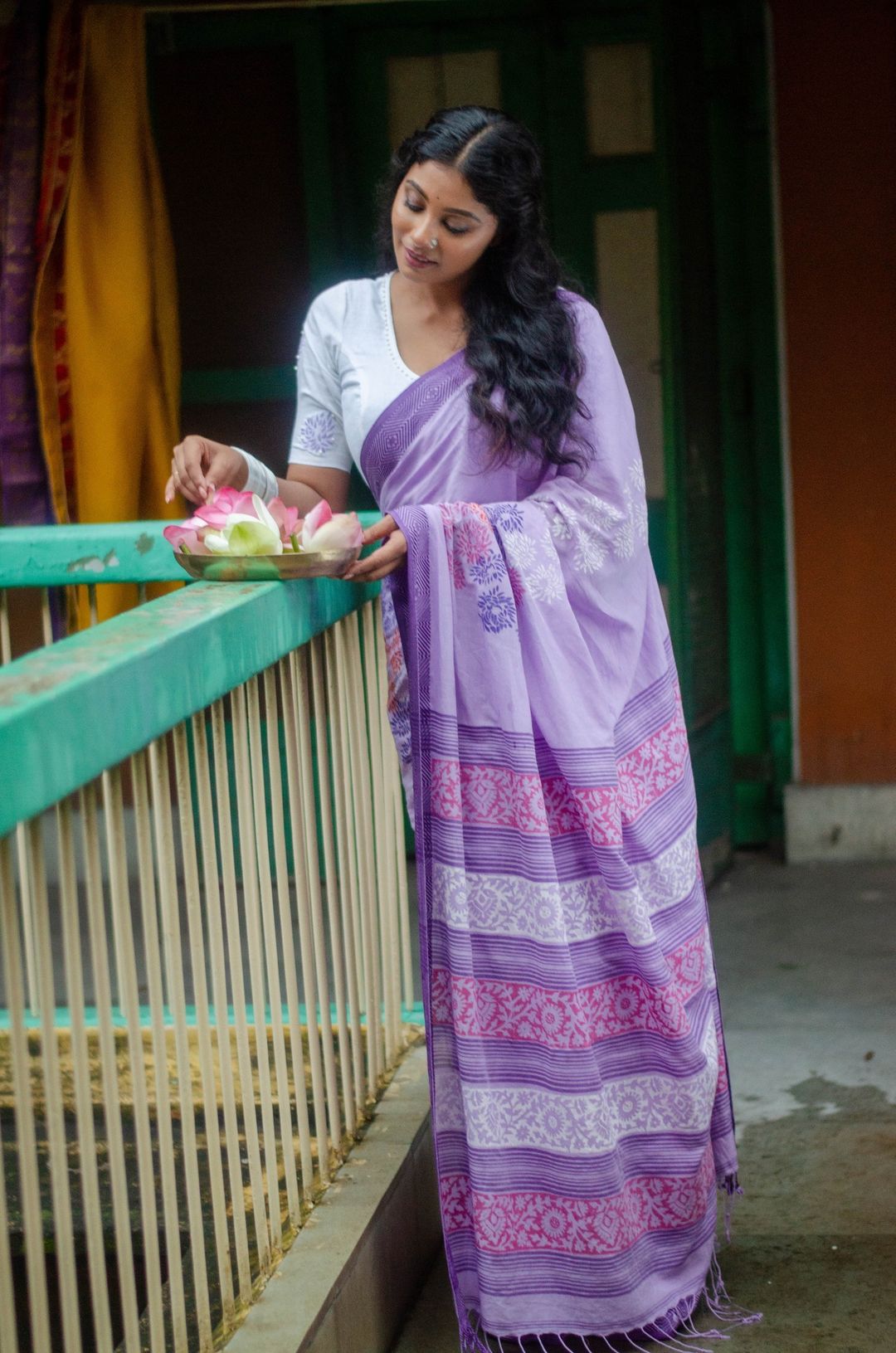 MAUVE CHANDRAMALLIKA HANDLOOM COTTON SAREE