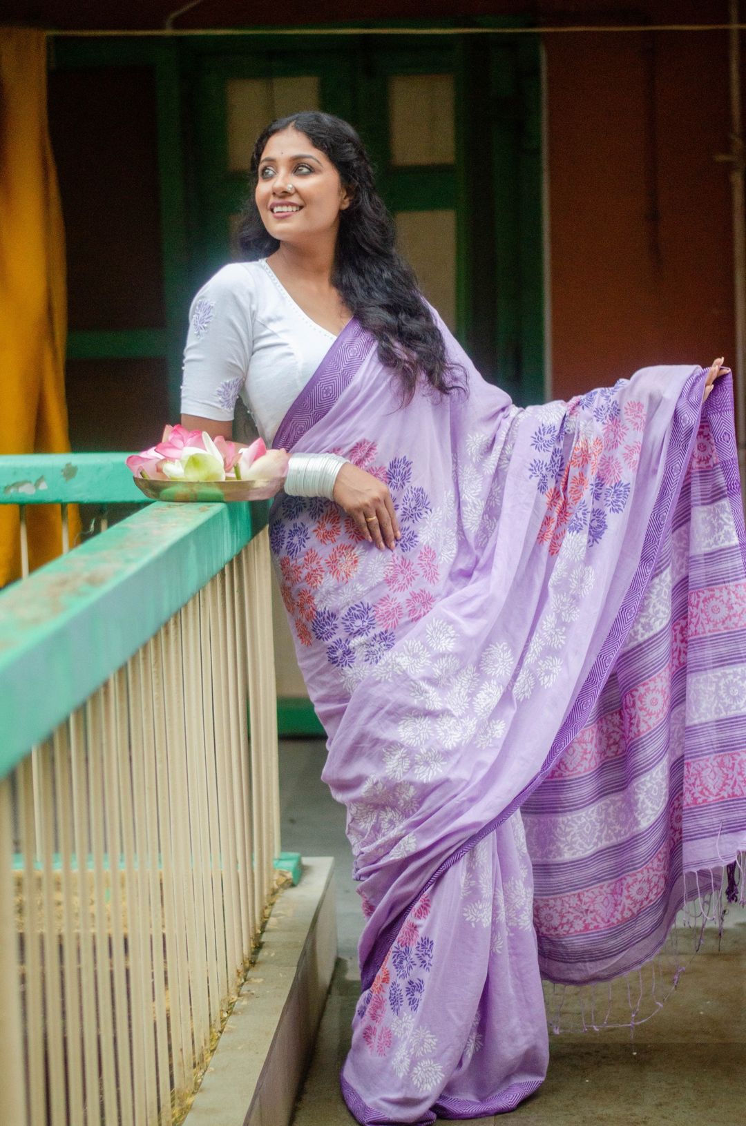 MAUVE CHANDRAMALLIKA HANDLOOM COTTON SAREE