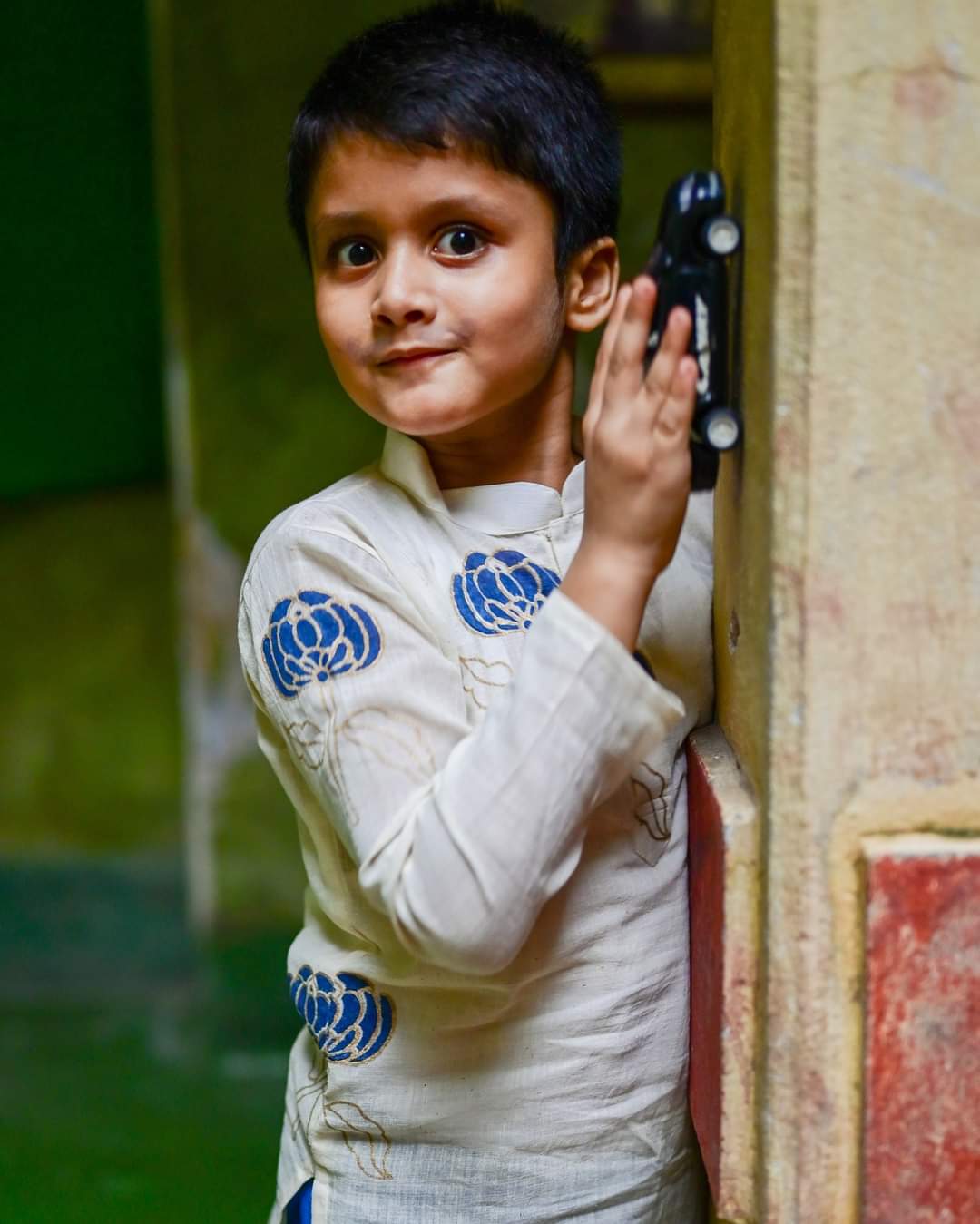 Golapbala Kurta-Blue Dhuti set