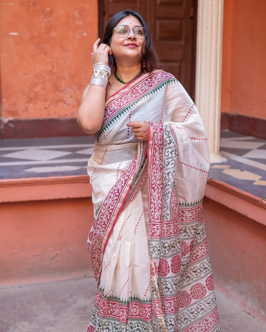 Sabeki Chanderi Cotton Silk Saree