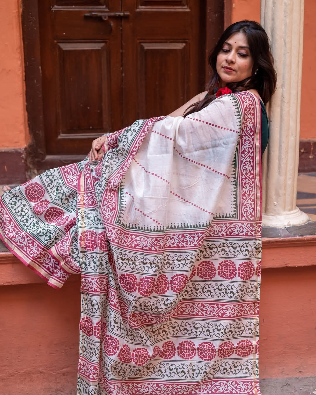 Sabeki Chanderi Cotton Silk Saree