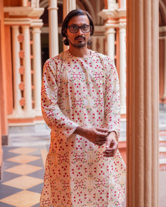 DAALIM HAND BLOCK PRINTED COTTON KURTA