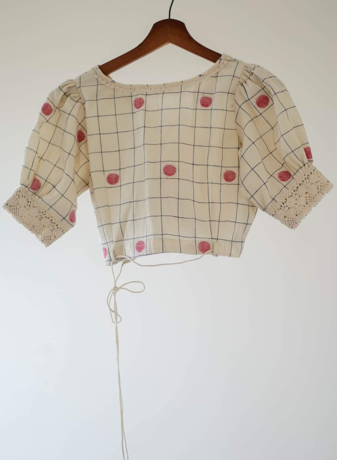 RED DOT JAMDANI BLOUSE