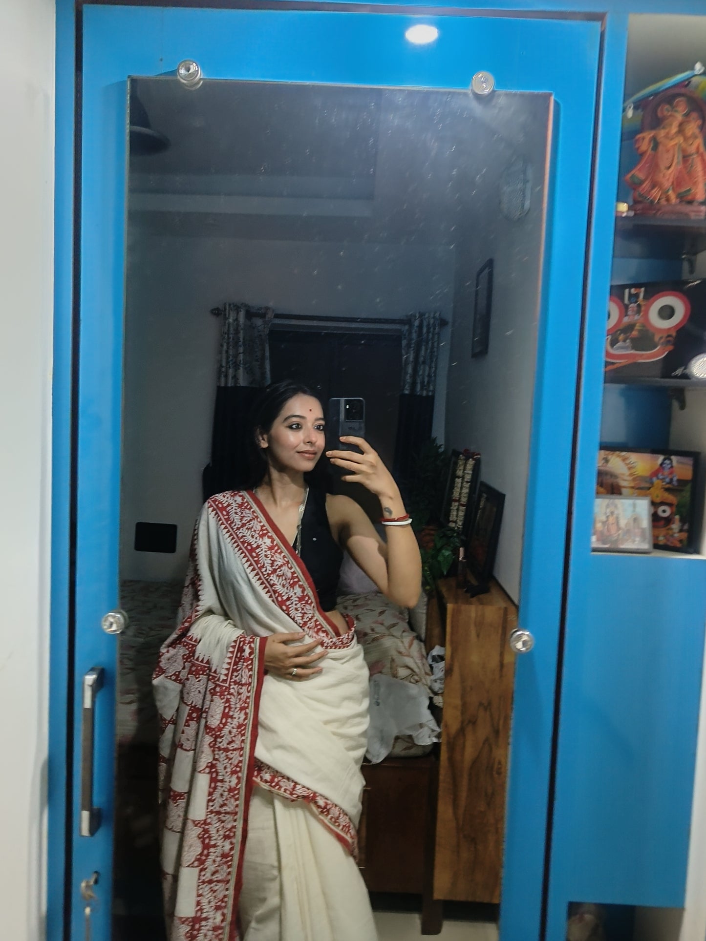 BULBULI BLOCK PRINTED SAREE